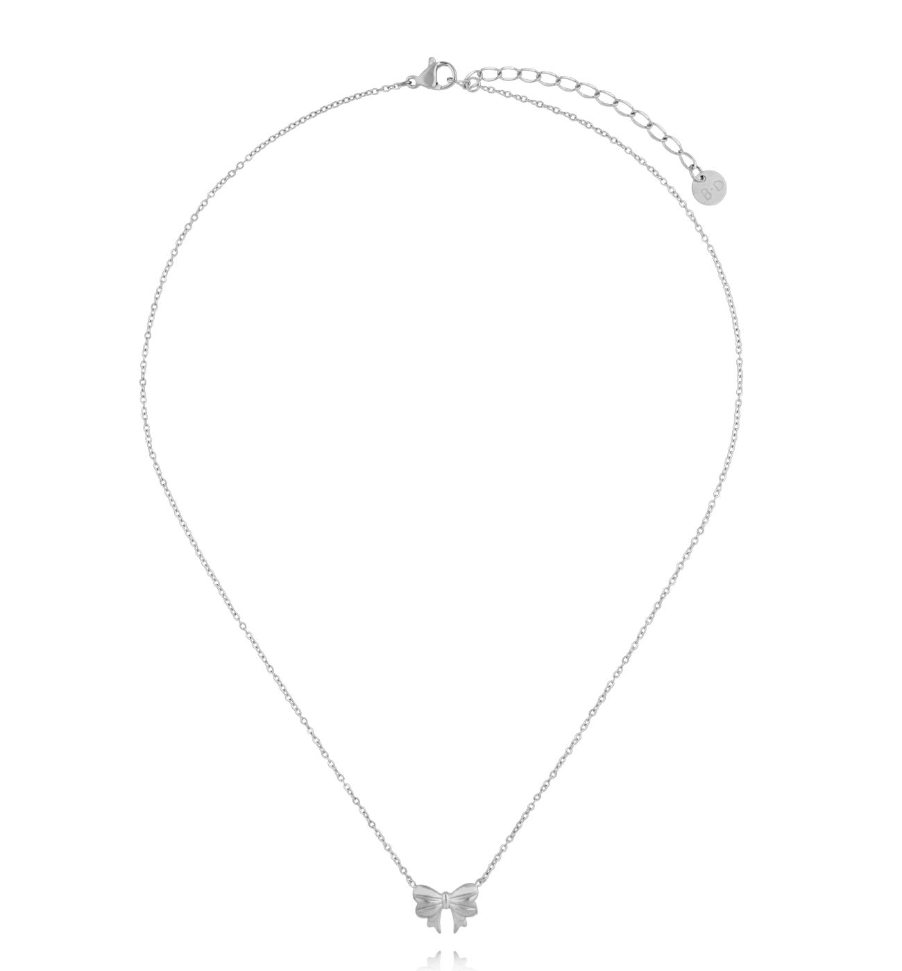 Naszyjnik z kokardką srebrny NSY0515