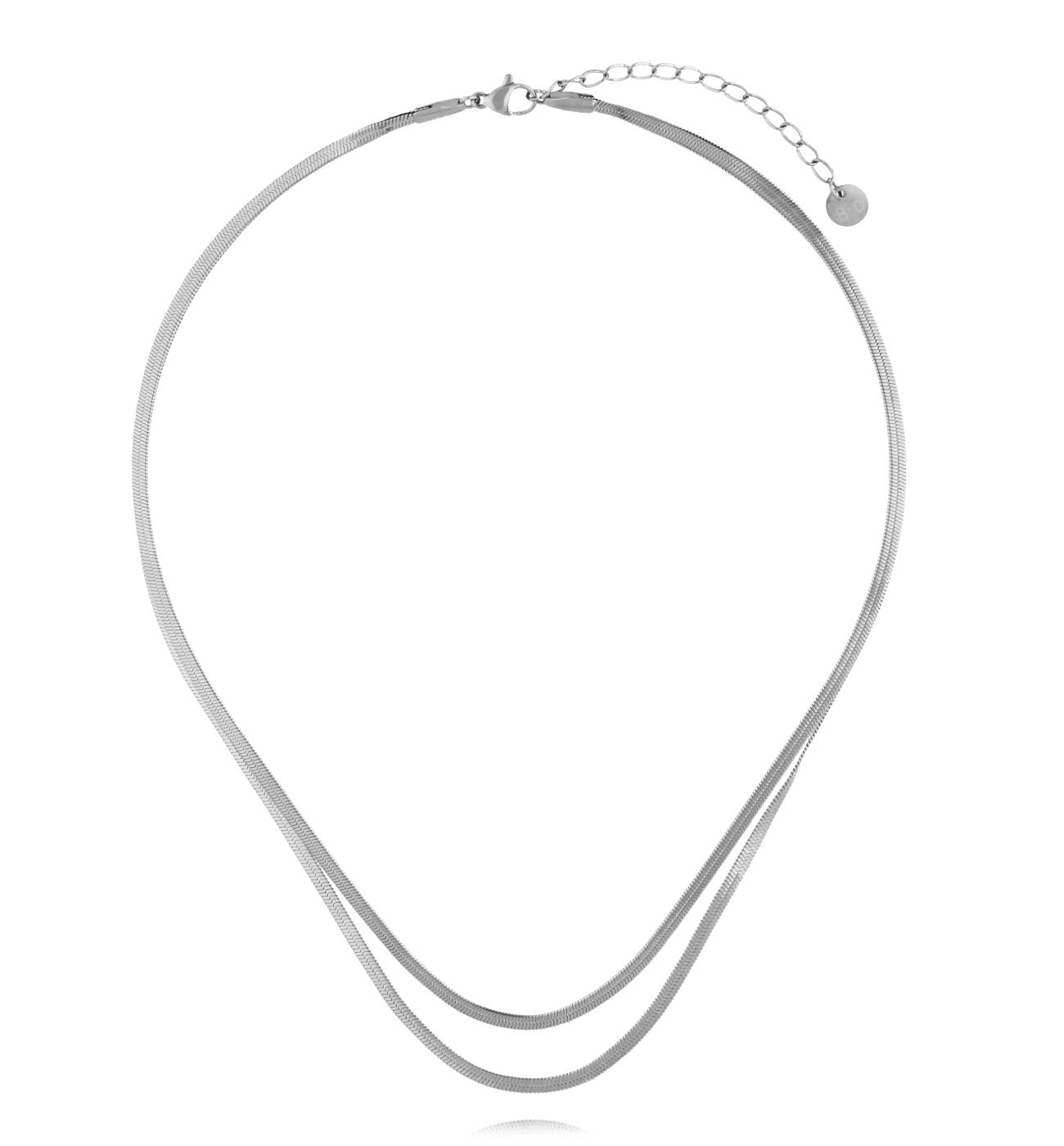 Naszyjnik warstwowy srebrny żmijka NSY0680 - By Dziubeka