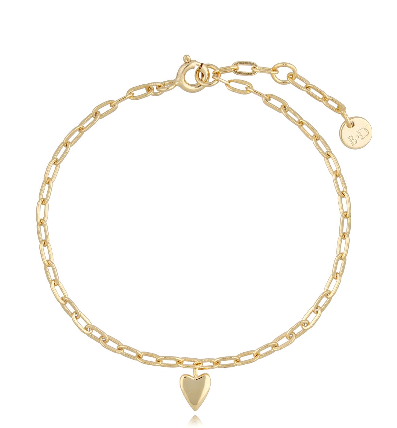 Bransoletka złota z serduszkiem True Love BFA0024 - By Dziubeka