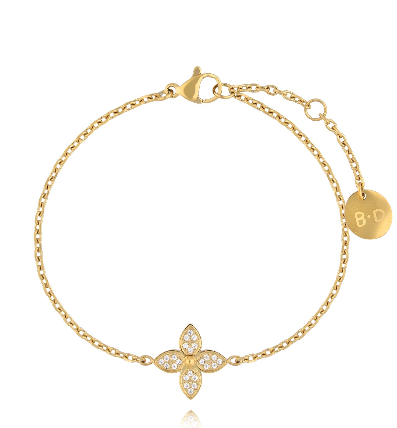 Bransoletka z koniczynką złota BSY0226