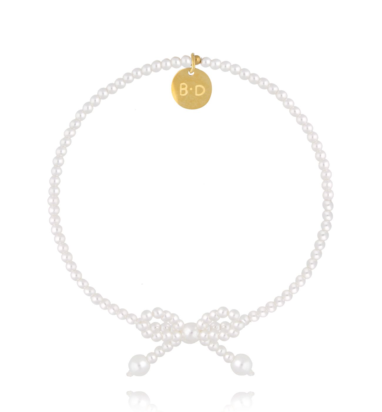 Bransoletka perełkowa z kokardką Fiocco di Sogno BSY0149 - By Dziubeka