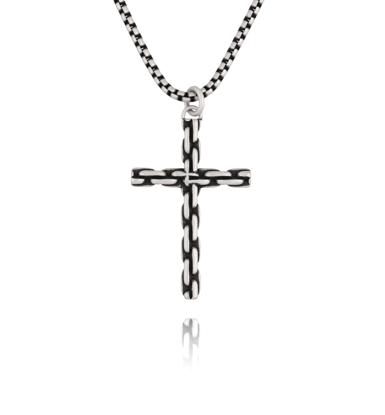 Naszyjnik męski z krzyżykiem Hrolf NMITC0159