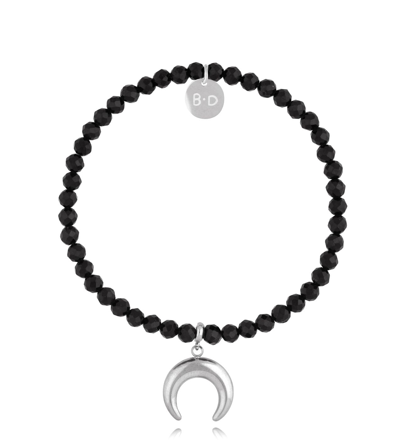 Bransoletka z turmalinami i księżycem Black Moon BTW2357