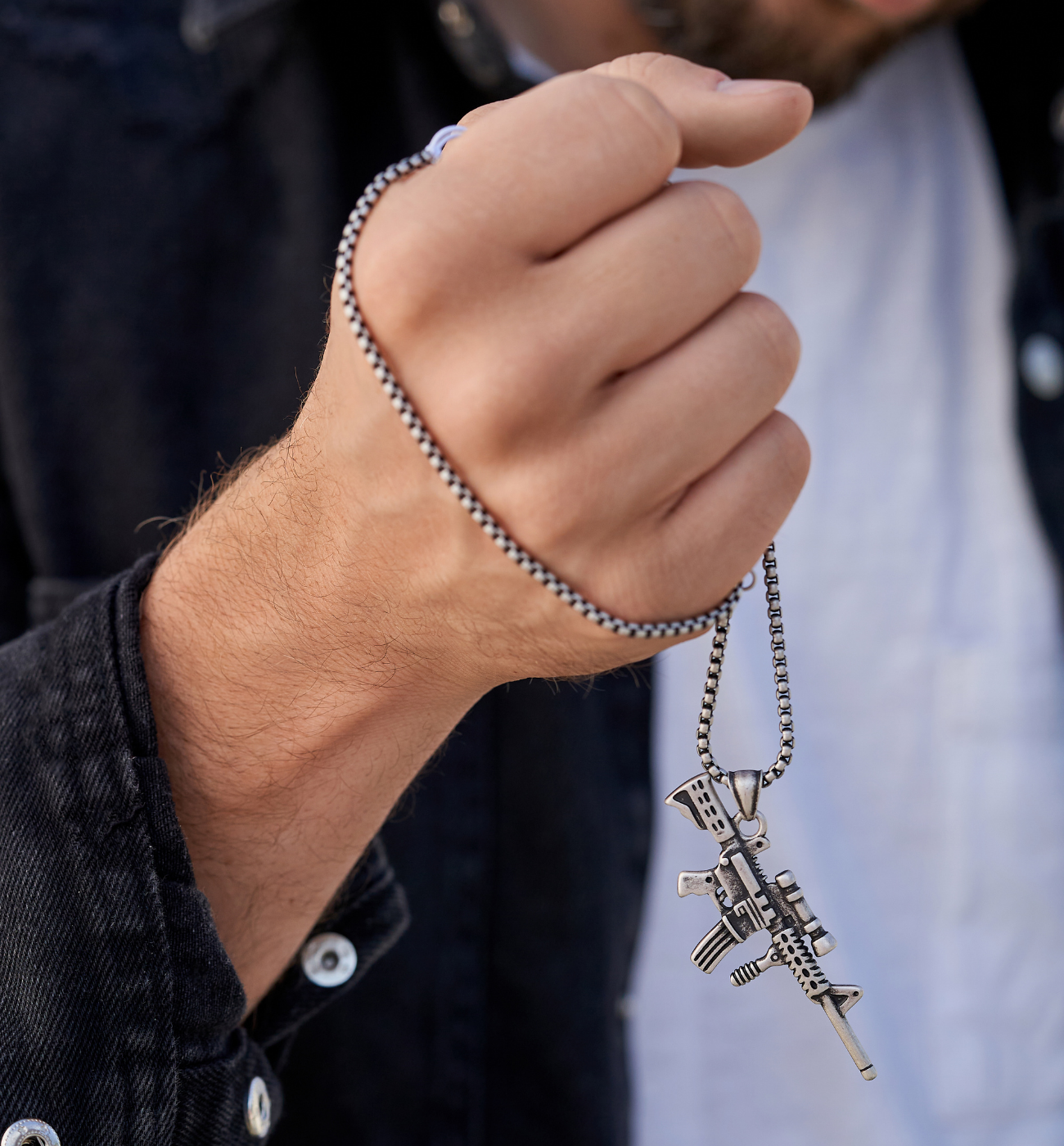 Naszyjnik męski z karabinem Ivar NMITC0143