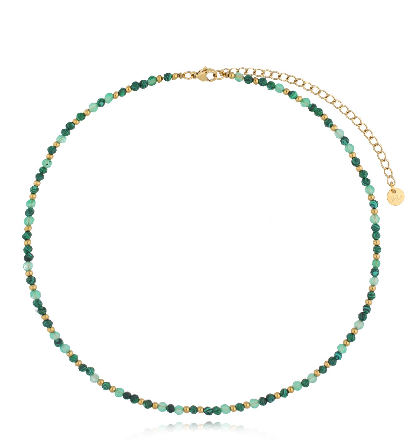 Naszyjnik zielony z kamieniami Latifa - By Dziubeka