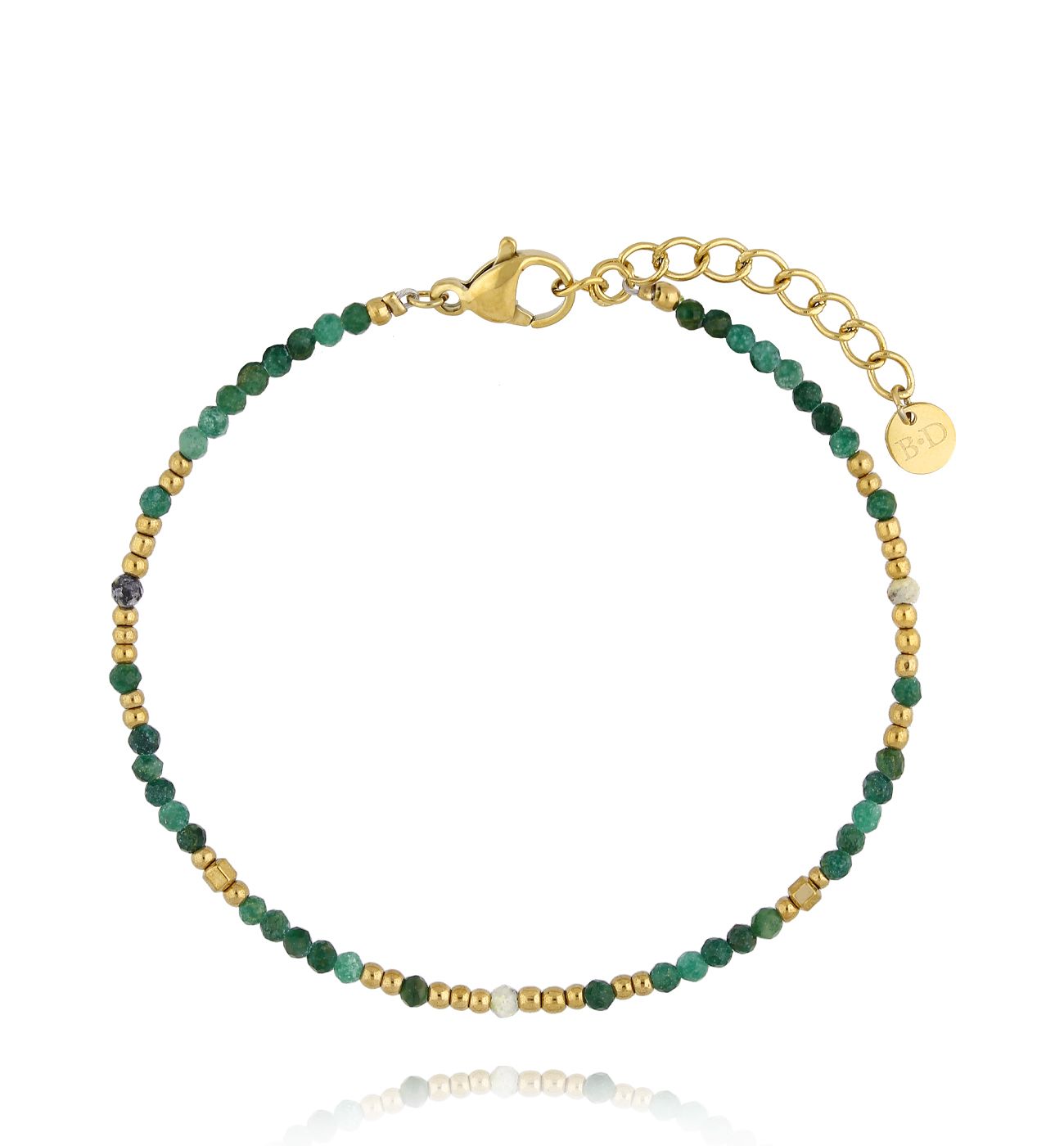 Bransoletka z zielonymi jadeitami Serenity BPA0465