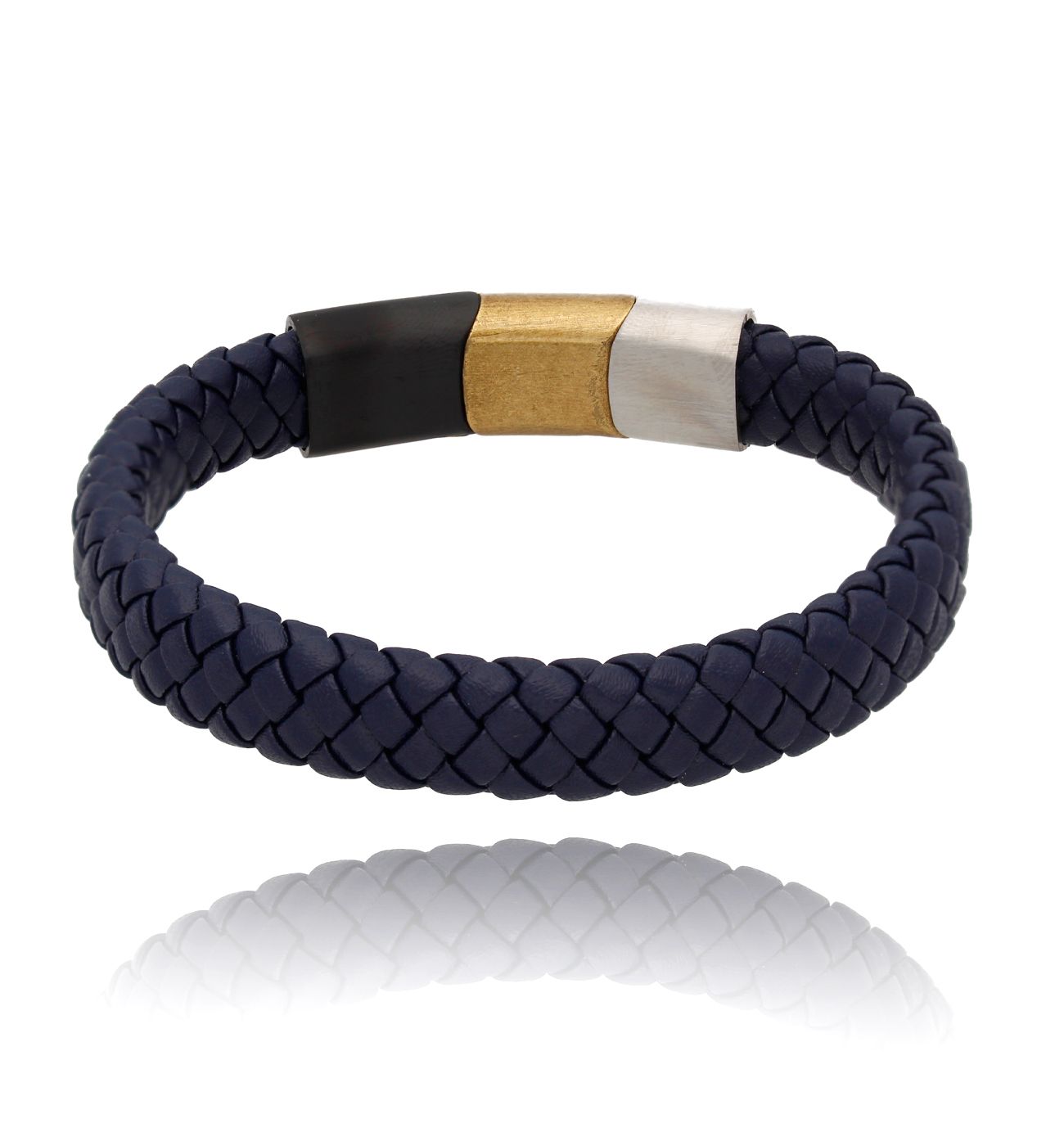 Bransoletka ze skórzanego rzemienia granatowa Harvey BMITC0342