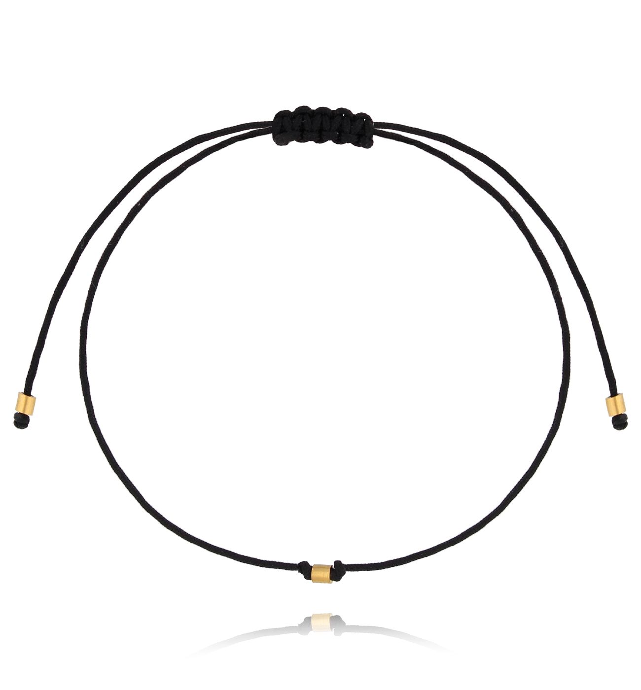 Bransoletka czarno złota na szczęście Get Lucky BGL0882