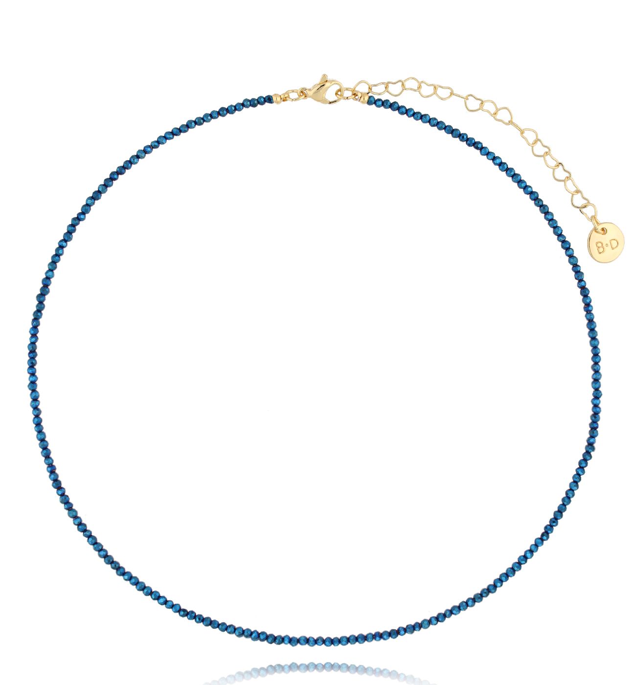 Naszyjnik z granatowymi hematytami Mini Fina NTW1078