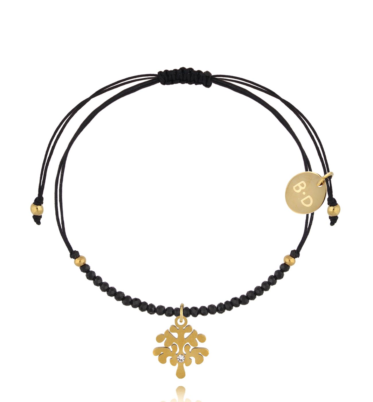 Bransoletka z turmalinami i złotym drzewkiem Successo BMT0126