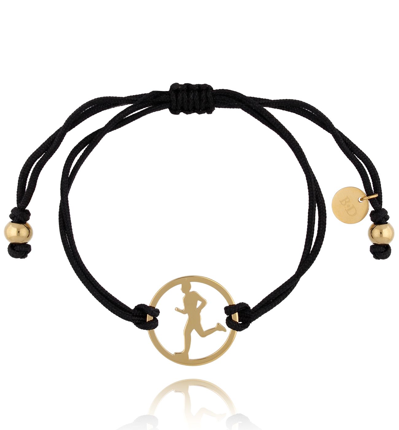 Bransoletka ze złotym biegaczem BGL0472 - By Dziubeka