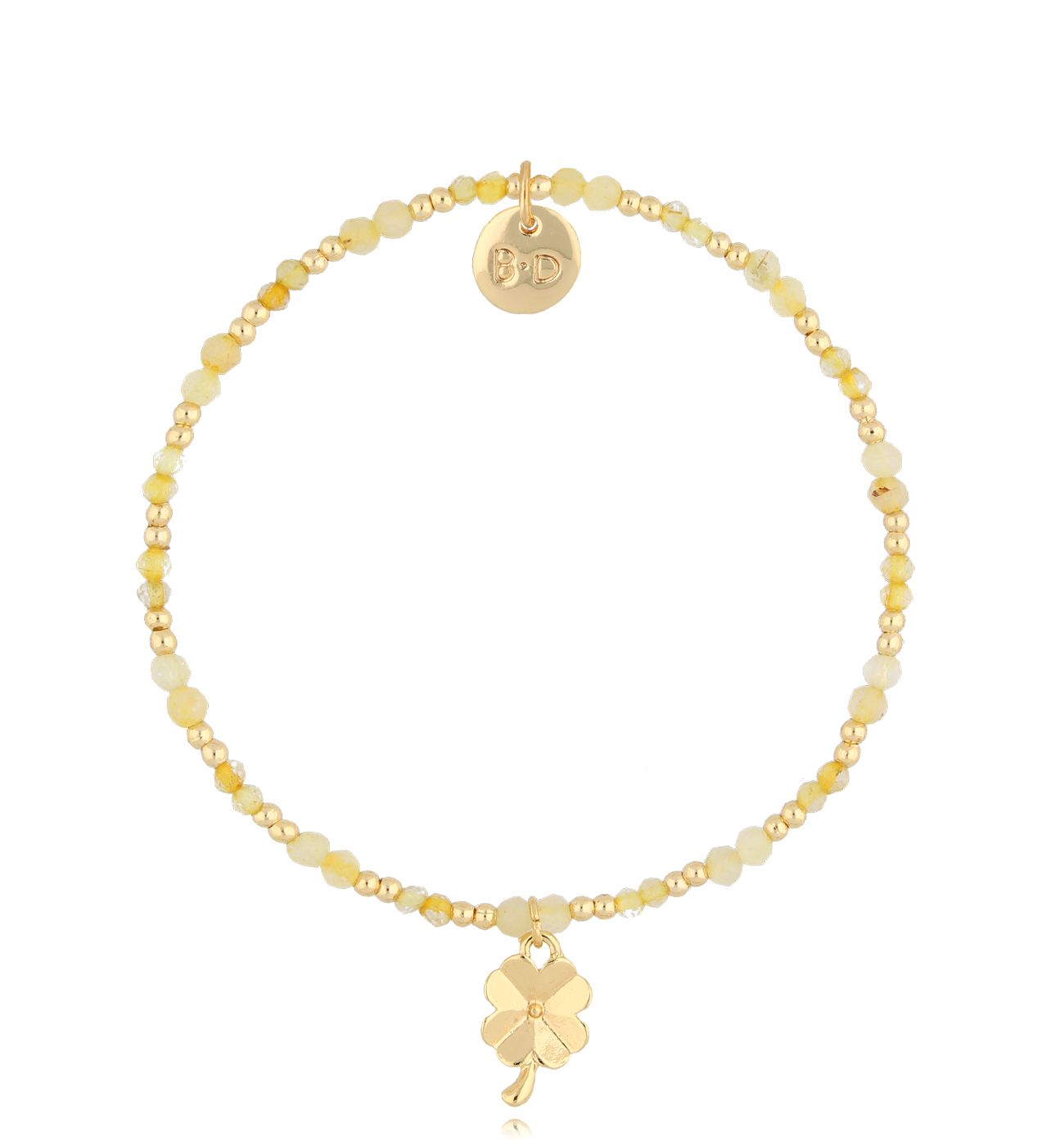 Bransoletka z cytrynami i kwiatkiem Plein Soleil - By Dziubeka