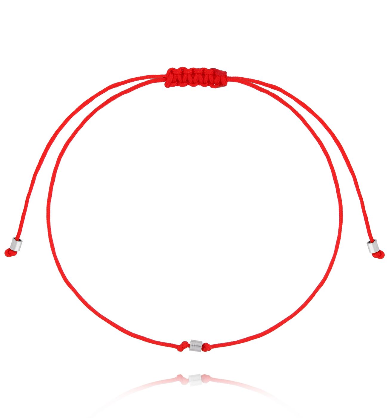 Bransoletka czerwono srebrna na szczęście Get Lucky BGL0883 - By Dziubeka