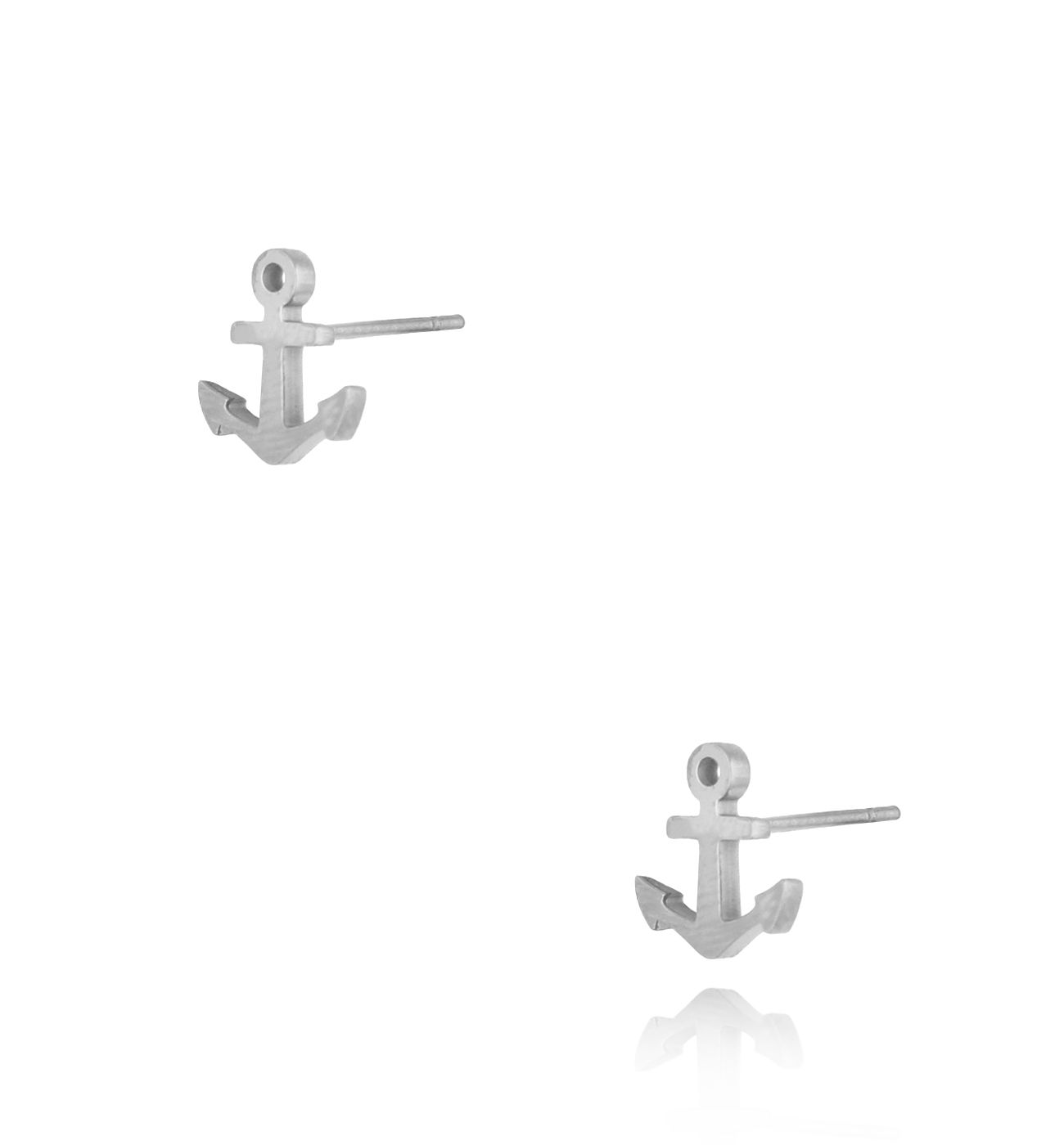 Kolczyki srebrne wkrętki kotwice Larissa - By Dziubeka