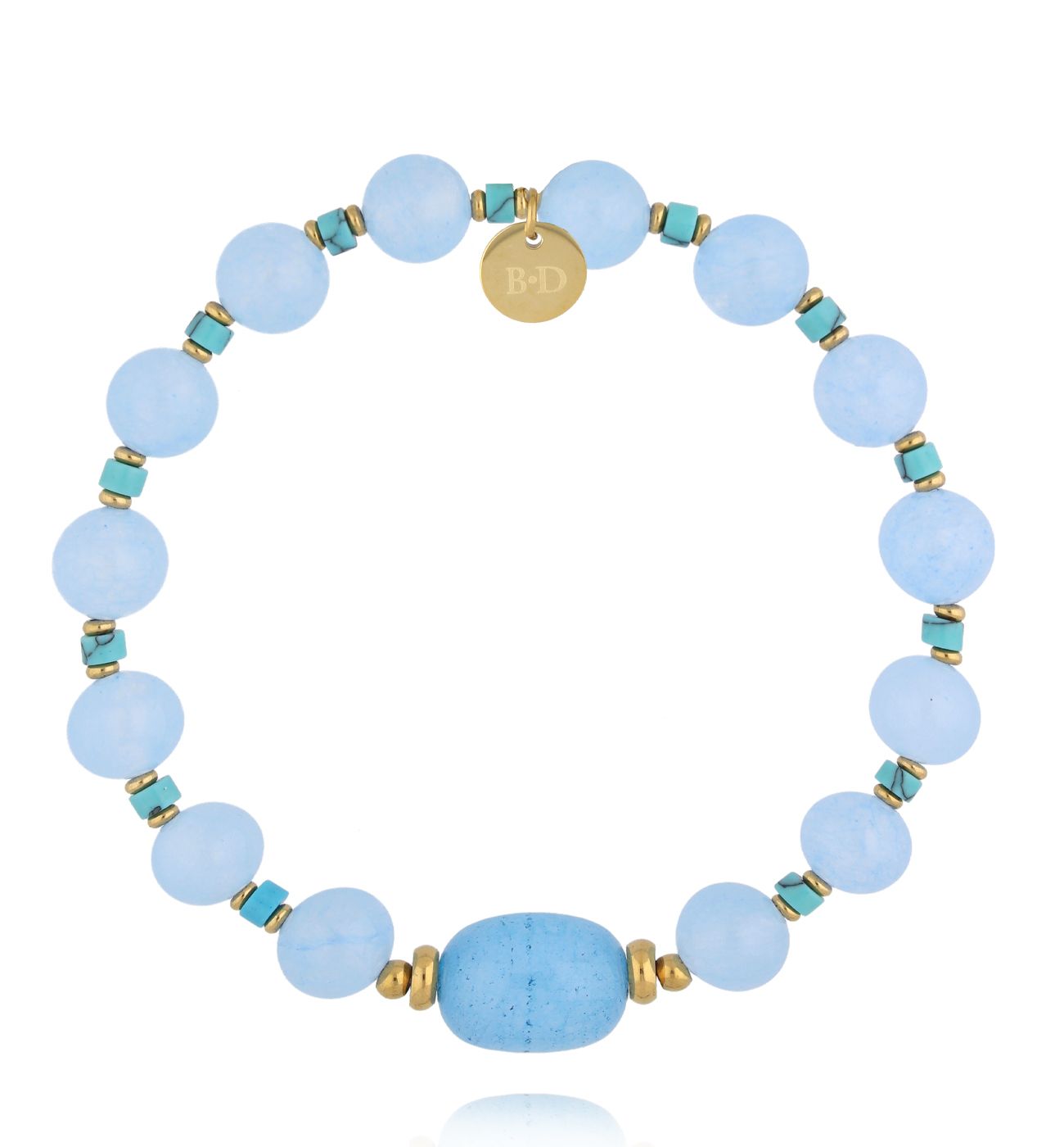 Bransoletka z błękitnymi jadeitami BSC2328