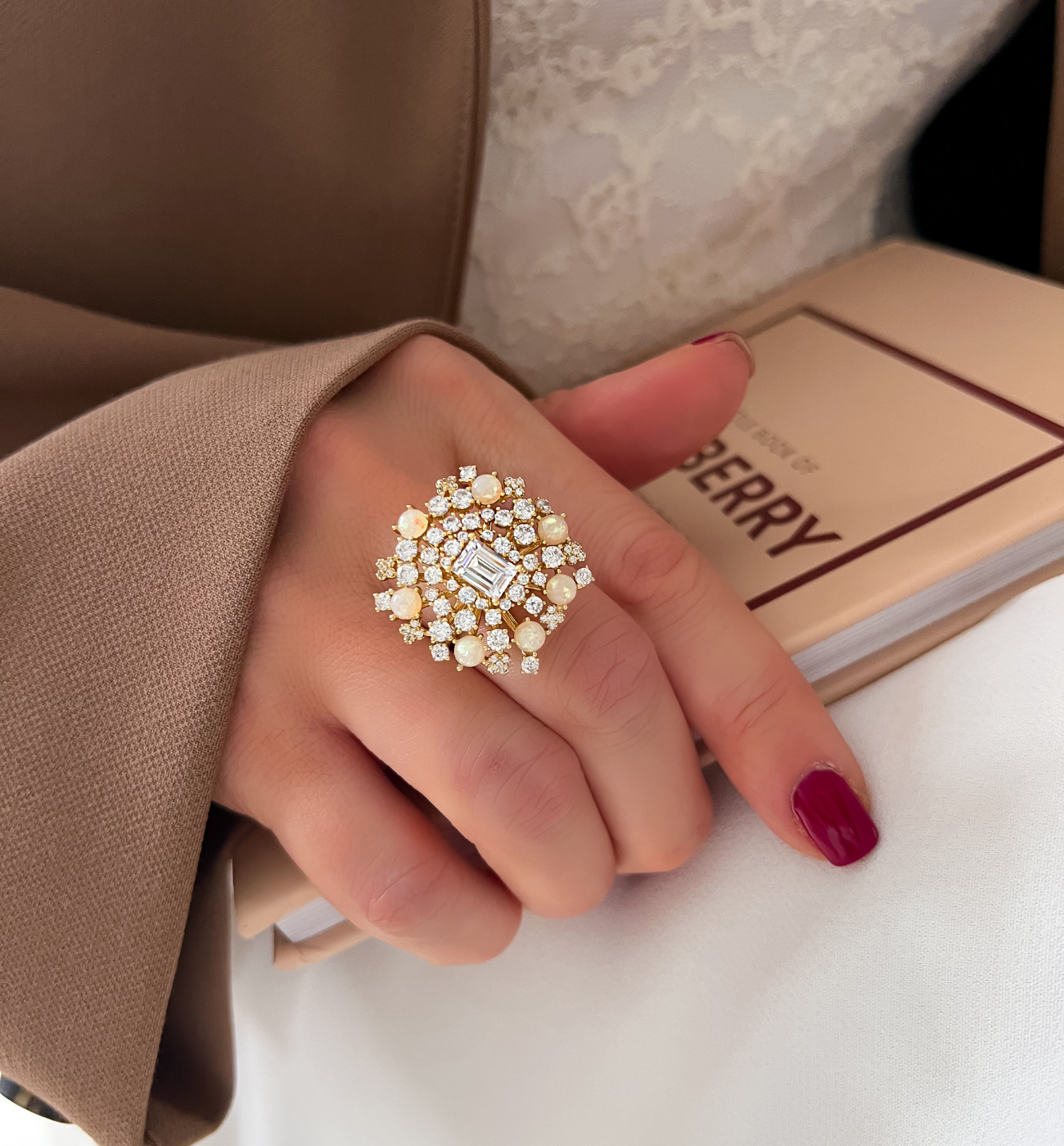 Pierścionek z cyrkoniami PLU0006 - By Dziubeka