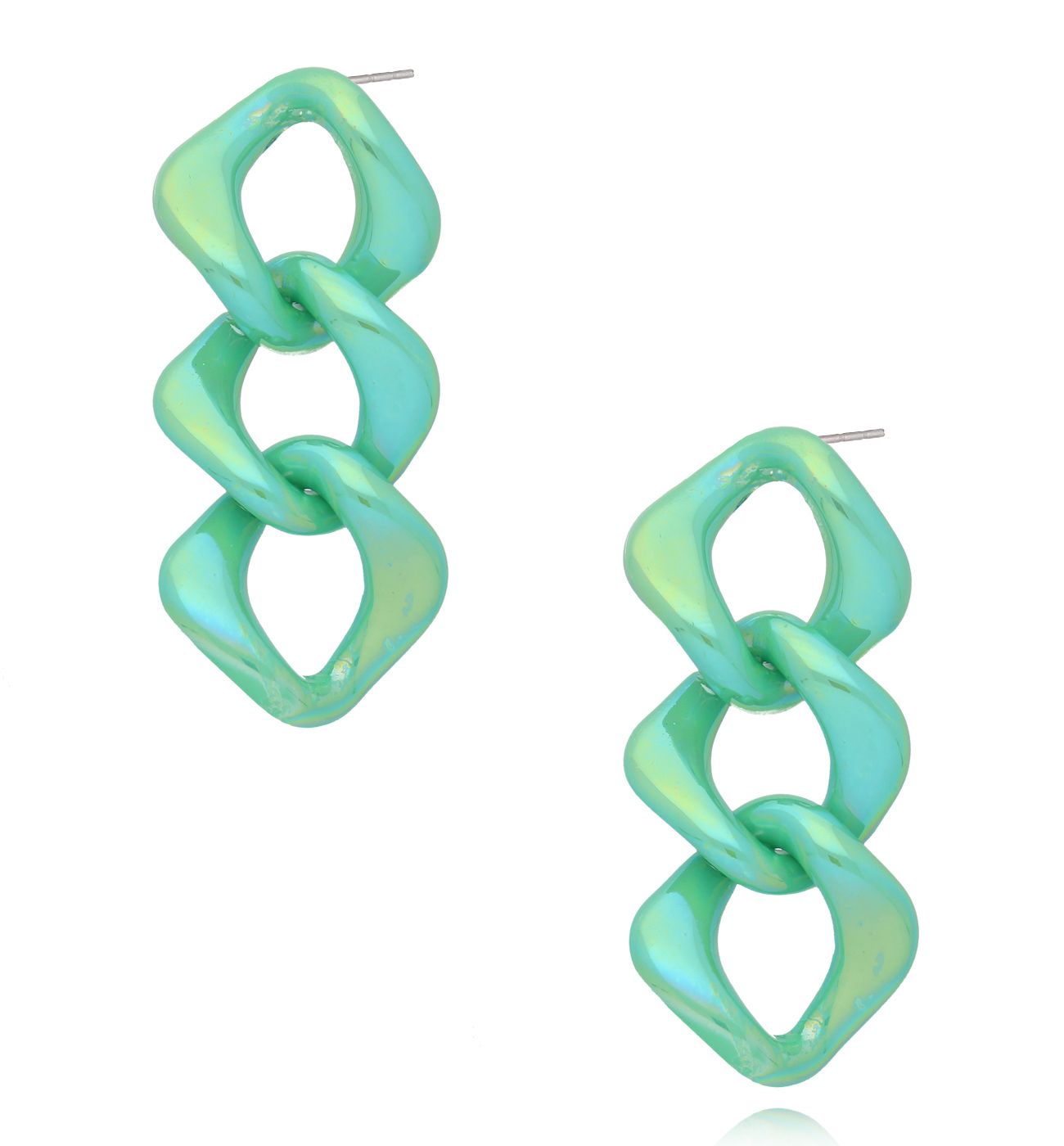 Kolczyki łańcuchy turkusowe Selle KZA0177 - By Dziubeka