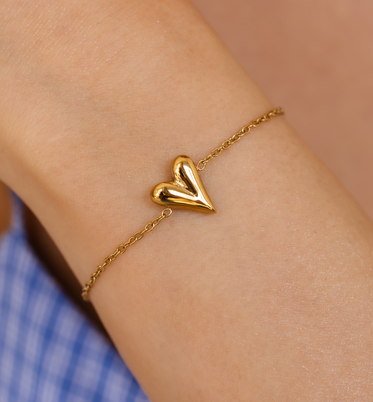 Bransoletka z sercem złota - By Dziubeka