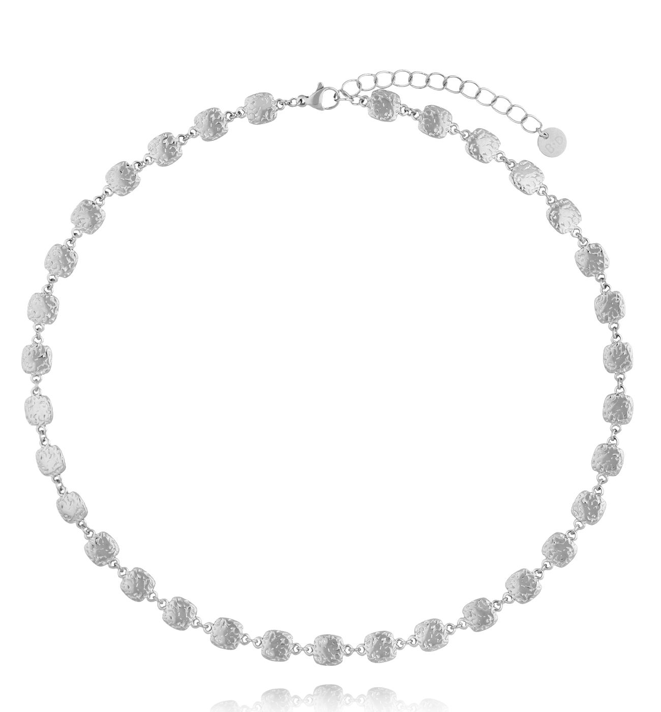 Naszyjnik z kwadracikami srebrny NSY0562