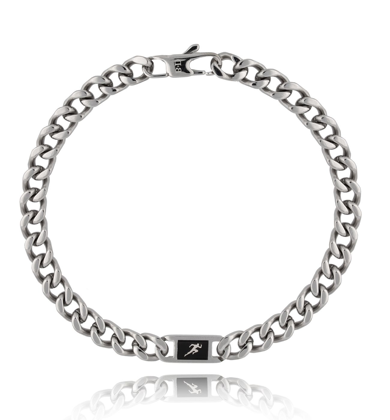 Bransoletka srebrna ze stali szlachetnej Runner BMITC0293