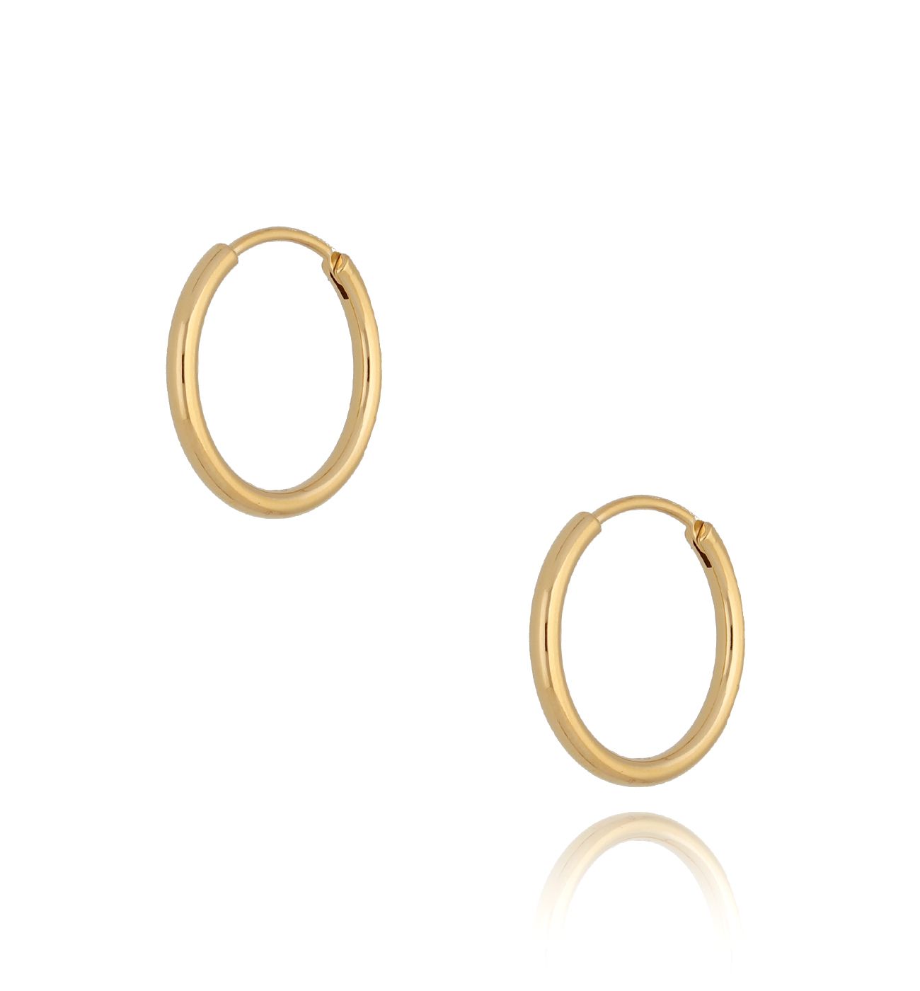 Kolczyki złote koła - By Dziubeka