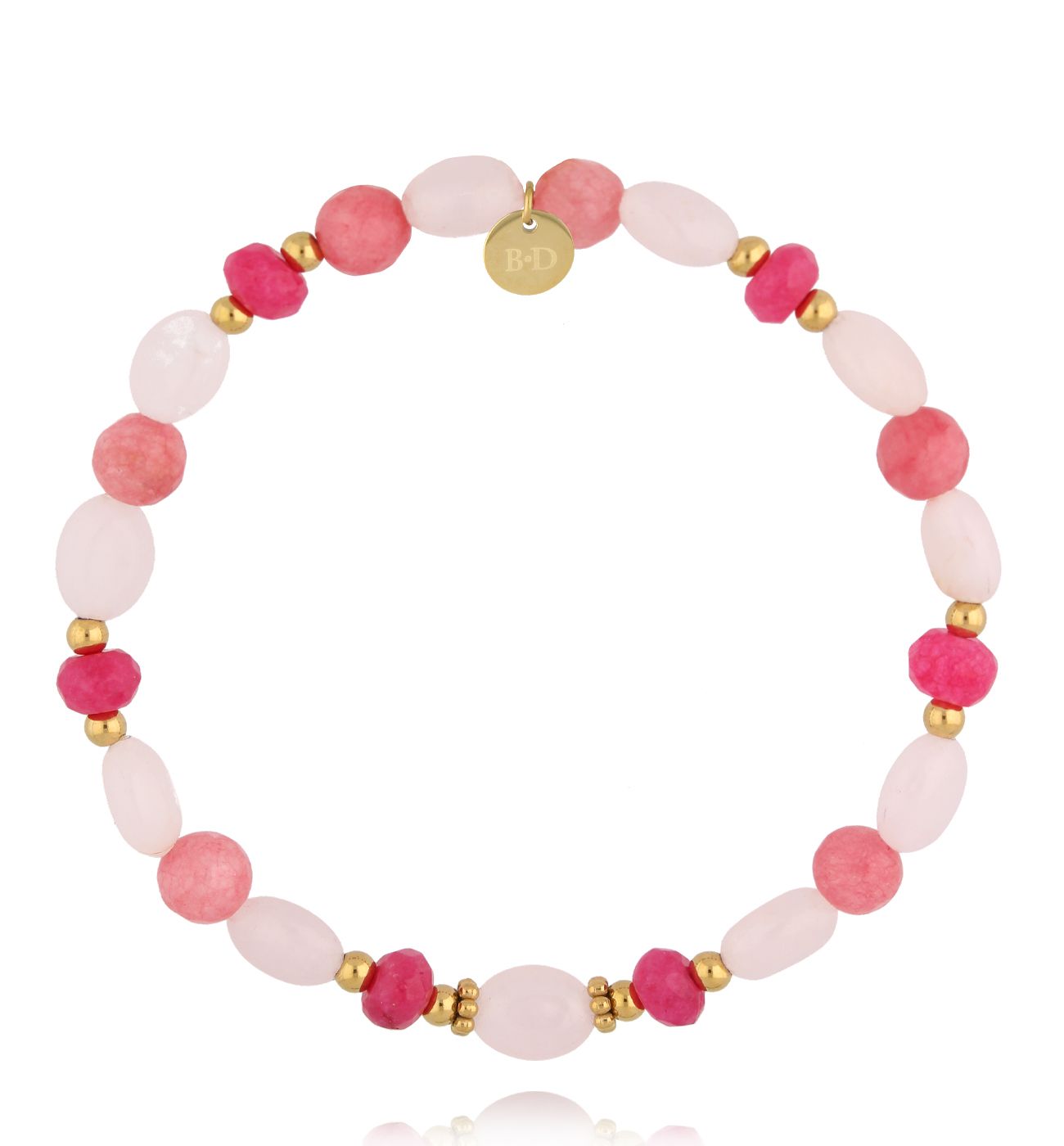 Bransoletka z różowych jadeitów BSC2375