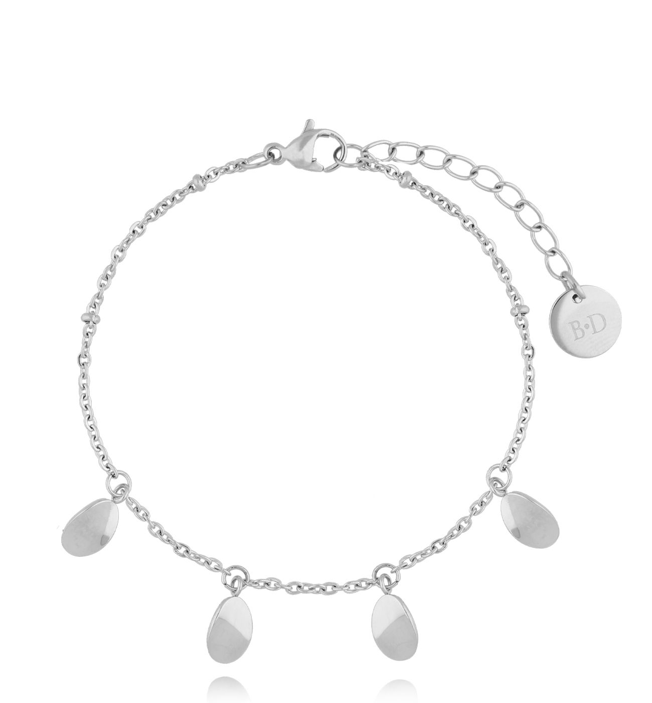 Bransoletka srebrna z blaszkami Pendenti - By Dziubeka