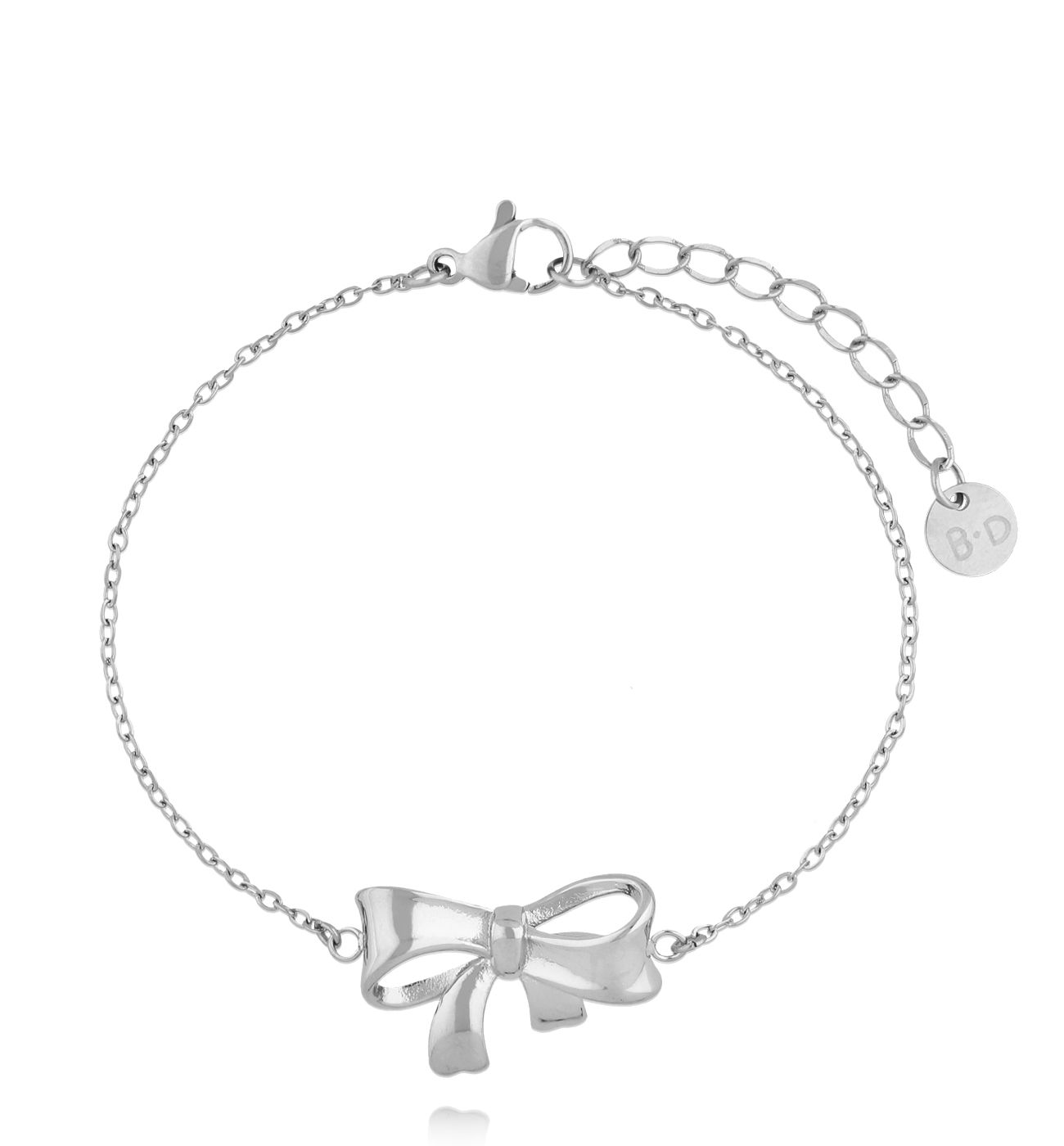 Bransoletka z kokardką srebrna BSY0346