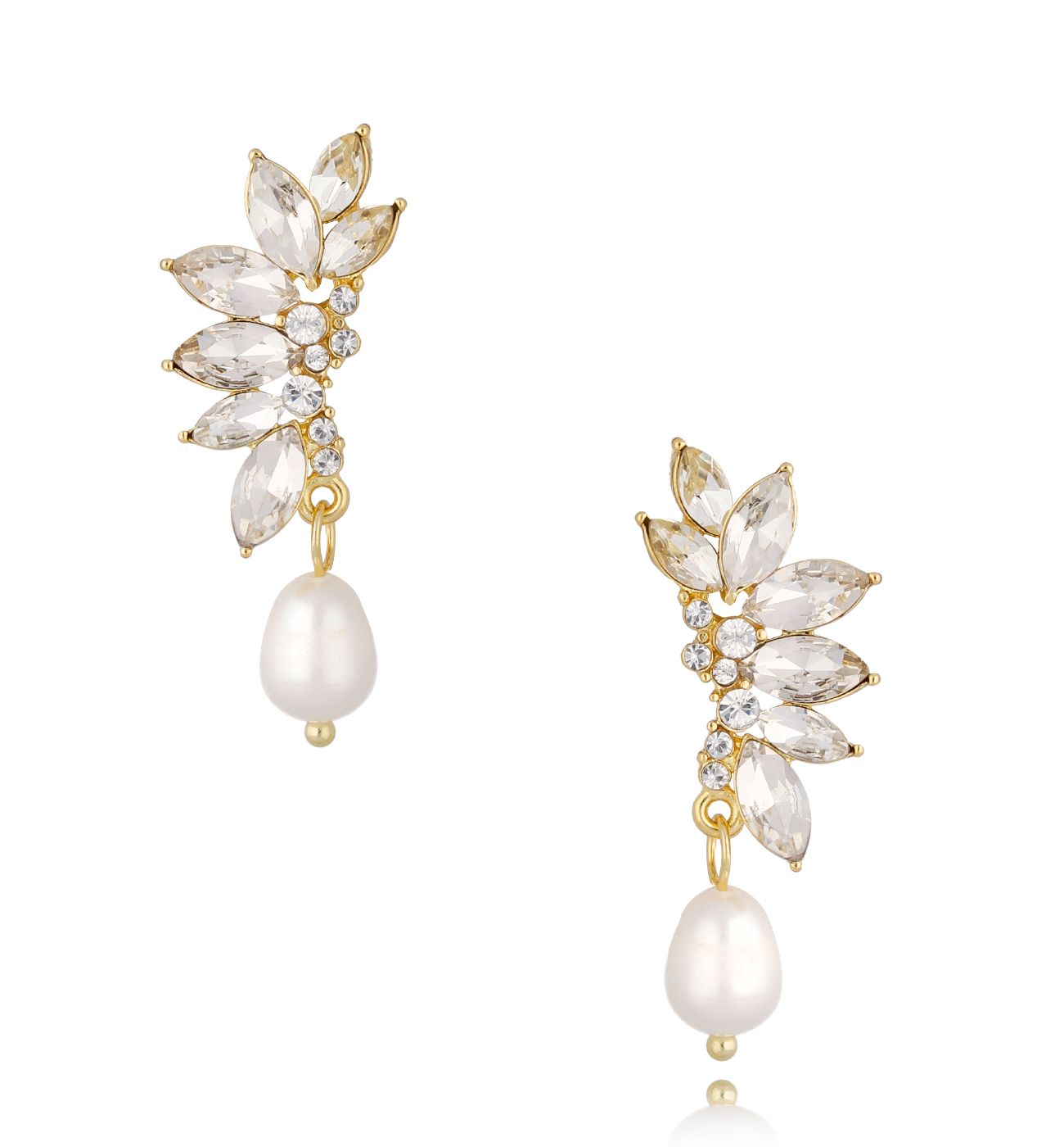 Kolczyki kryształowe z perłą Zielle - By Dziubeka