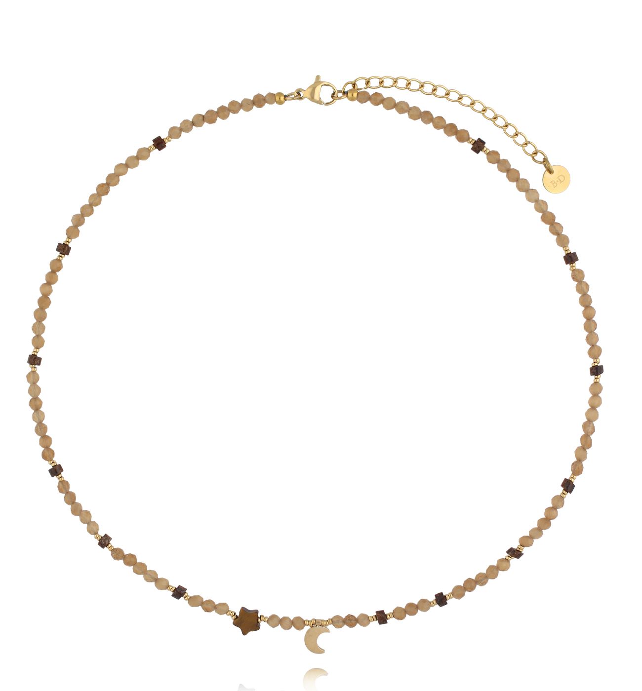 Naszyjnik kocim okiem i księżycem - By Dziubeka