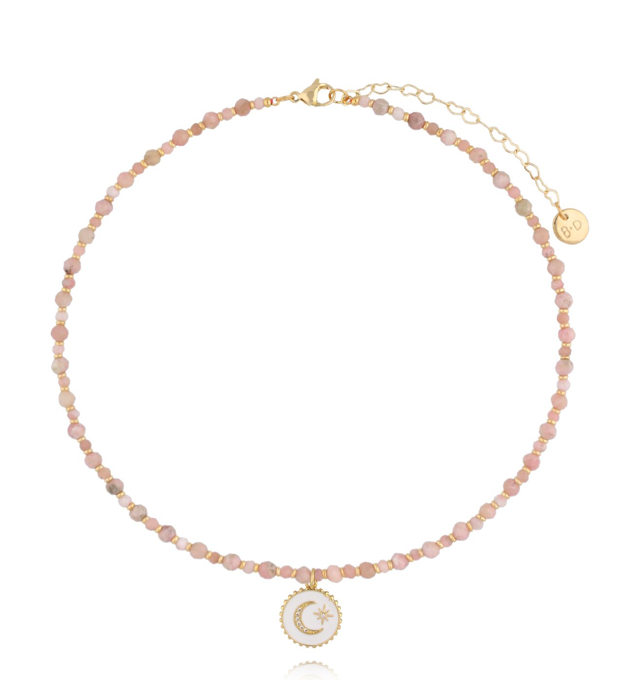 Naszyjnik z medalikiem z księżycem i gwiazdką - By Dziubeka