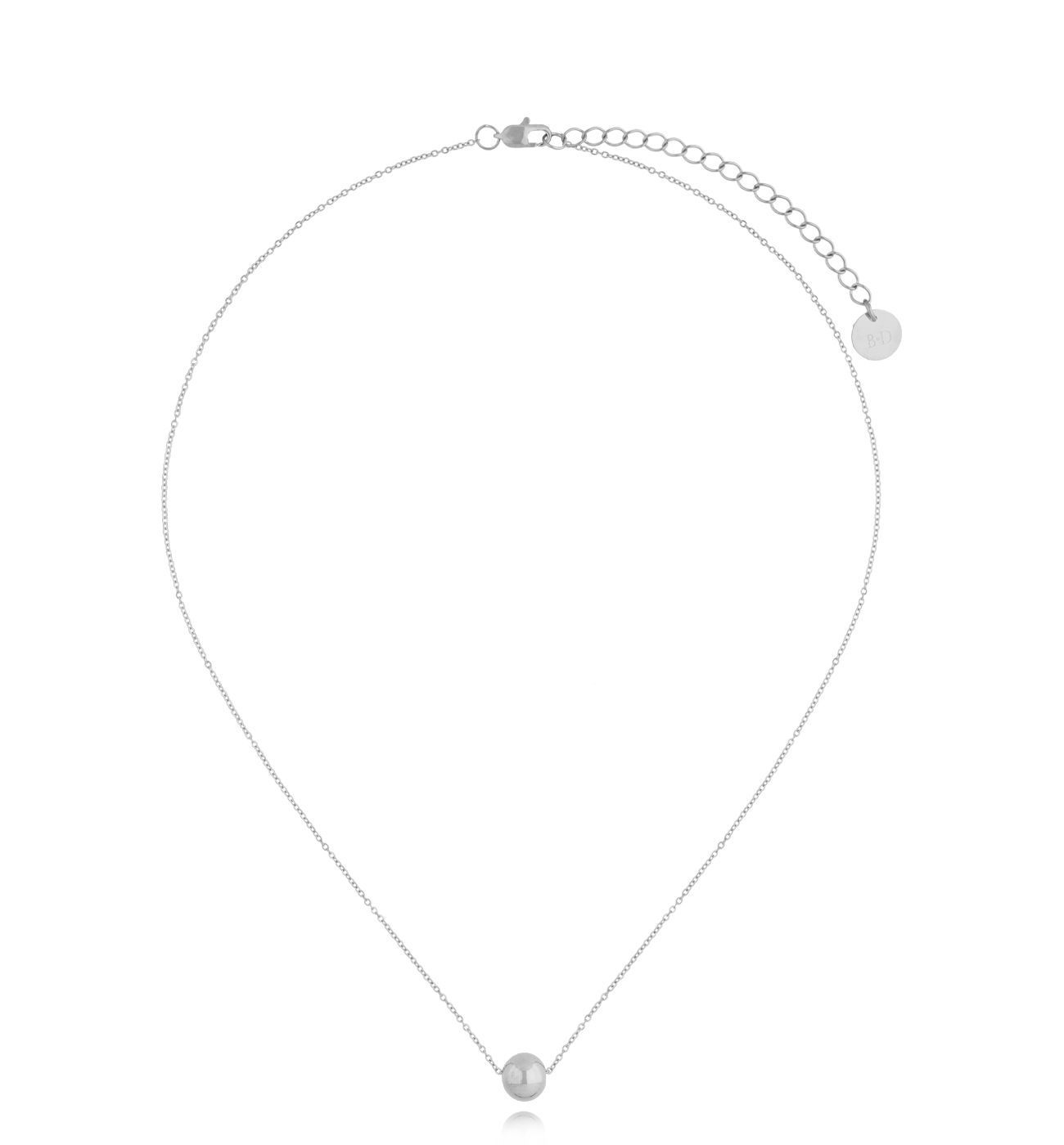 Naszyjnik srebrny z kulką Golden Dreams - By Dziubeka