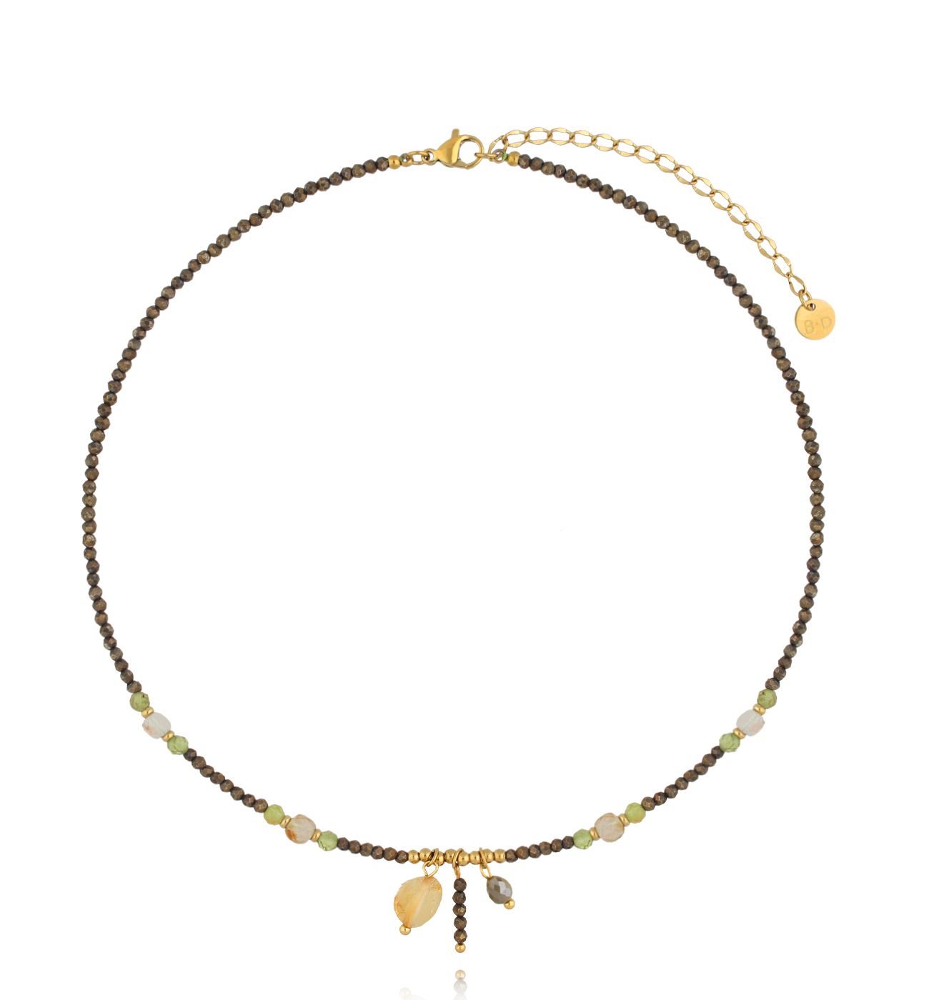 Naszyjnik z cytrynami i oliwinami - By Dziubeka