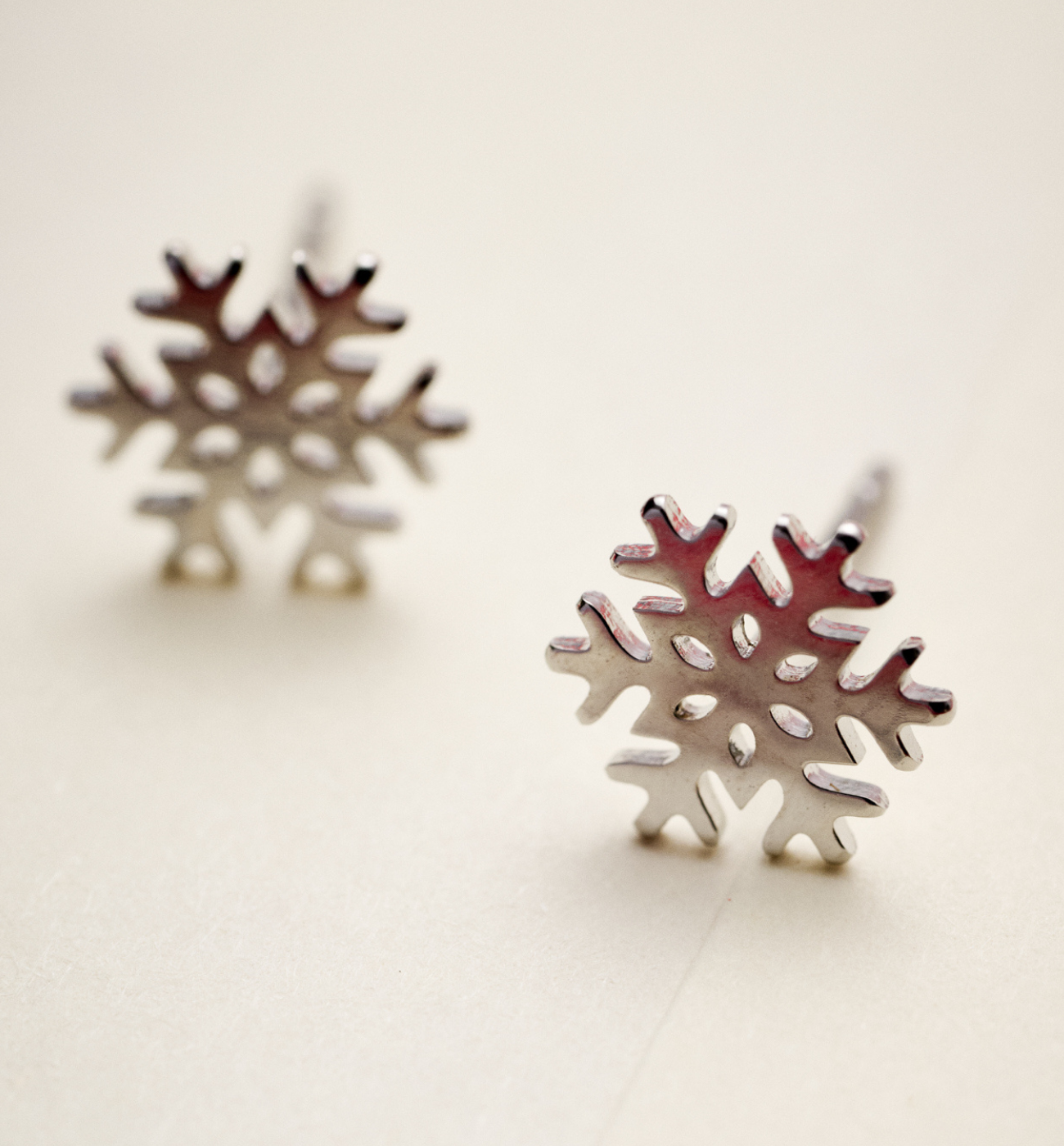 Kolczyki srebrne śnieżynki Lapland - By Dziubeka