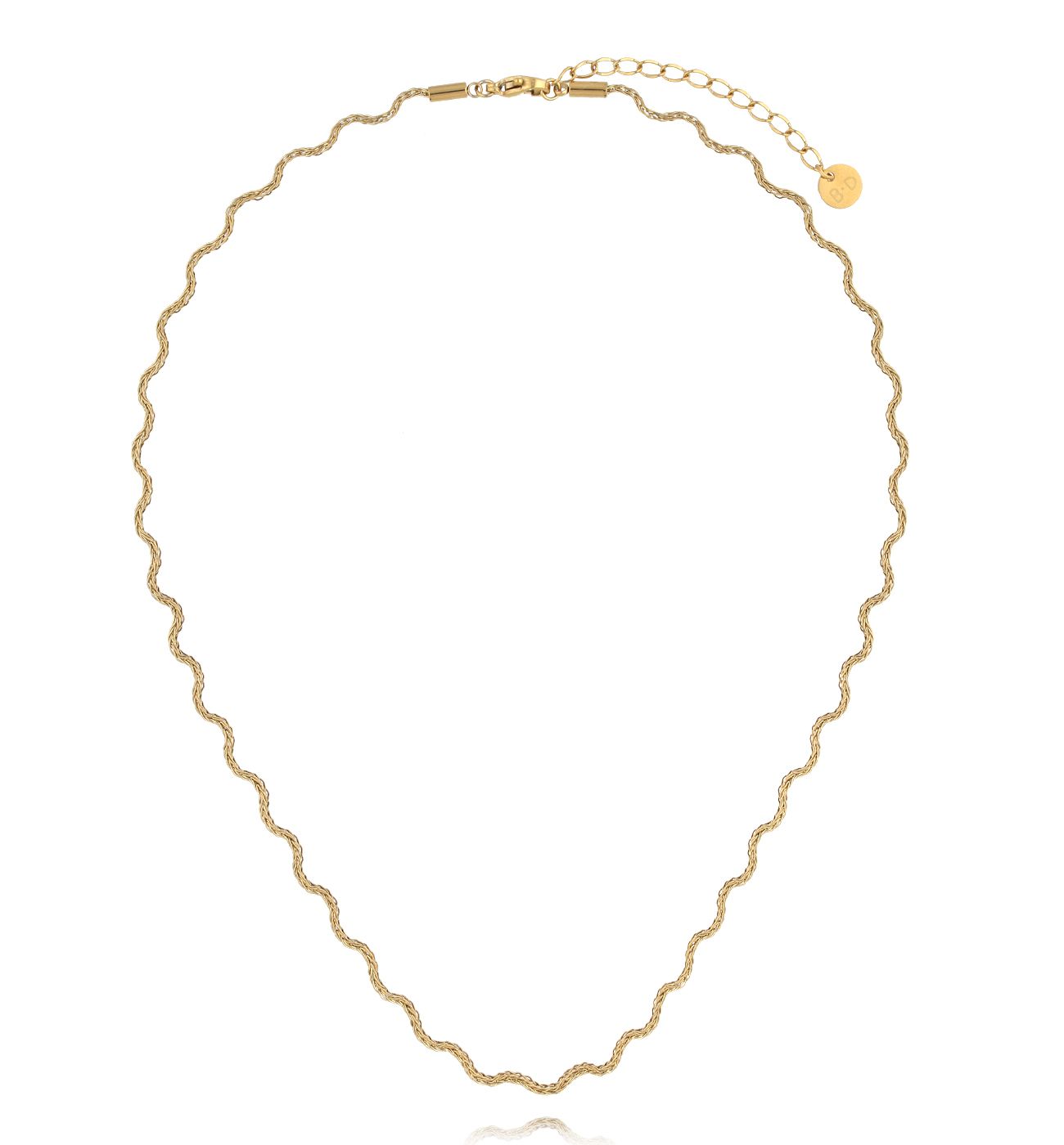 Naszyjnik falowany złoty NSY0557