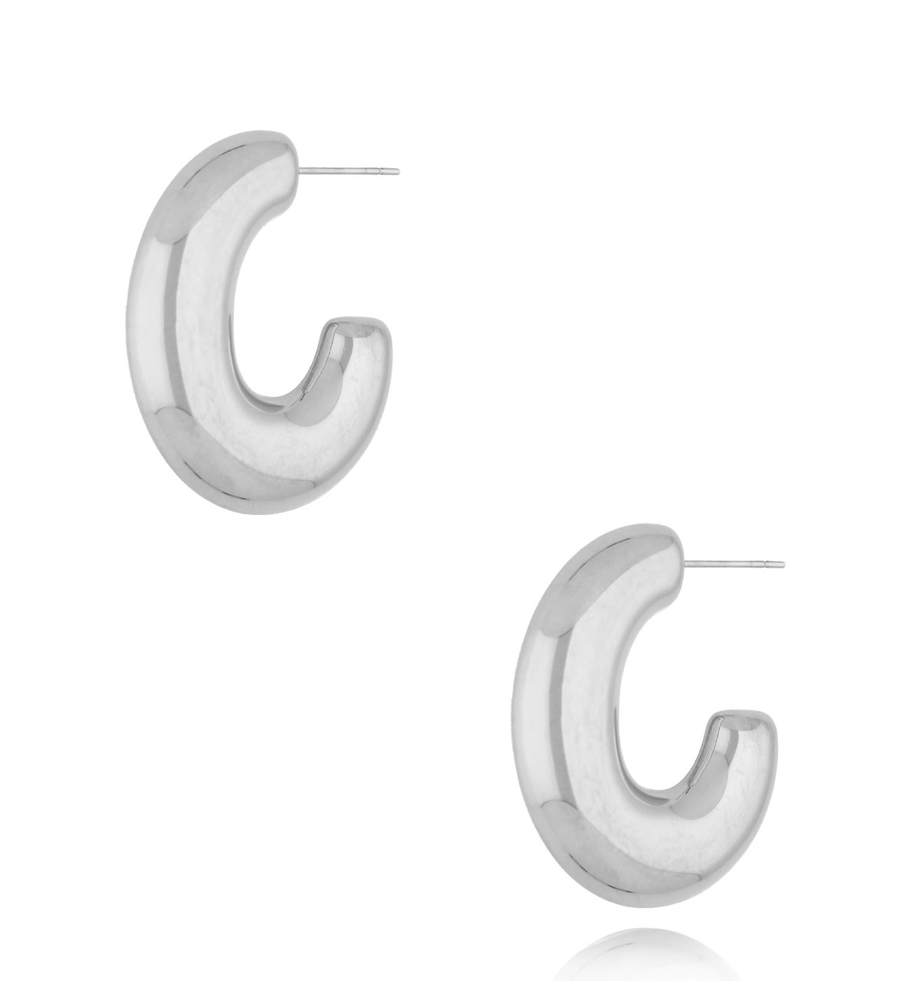 Kolczyki srebrne dmuchane owalne Soufflé - By Dziubeka