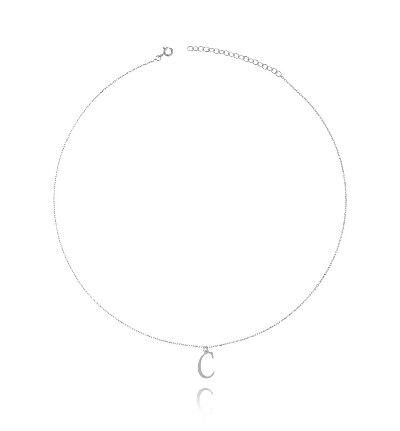 Naszyjnik srebrny z literką C - By Dziubeka