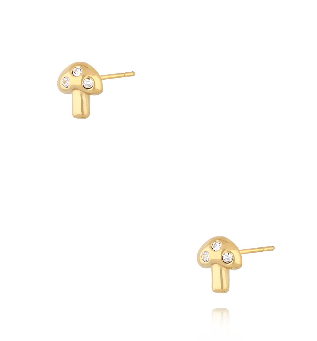 Kolczyki grzybki złote - By Dziubeka