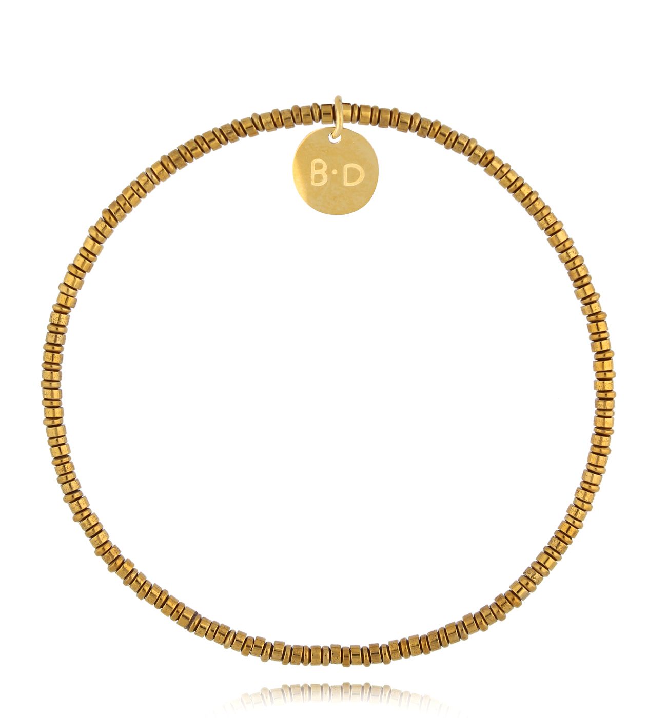 Bransoletka złota z hematytami Liisa - By Dziubeka