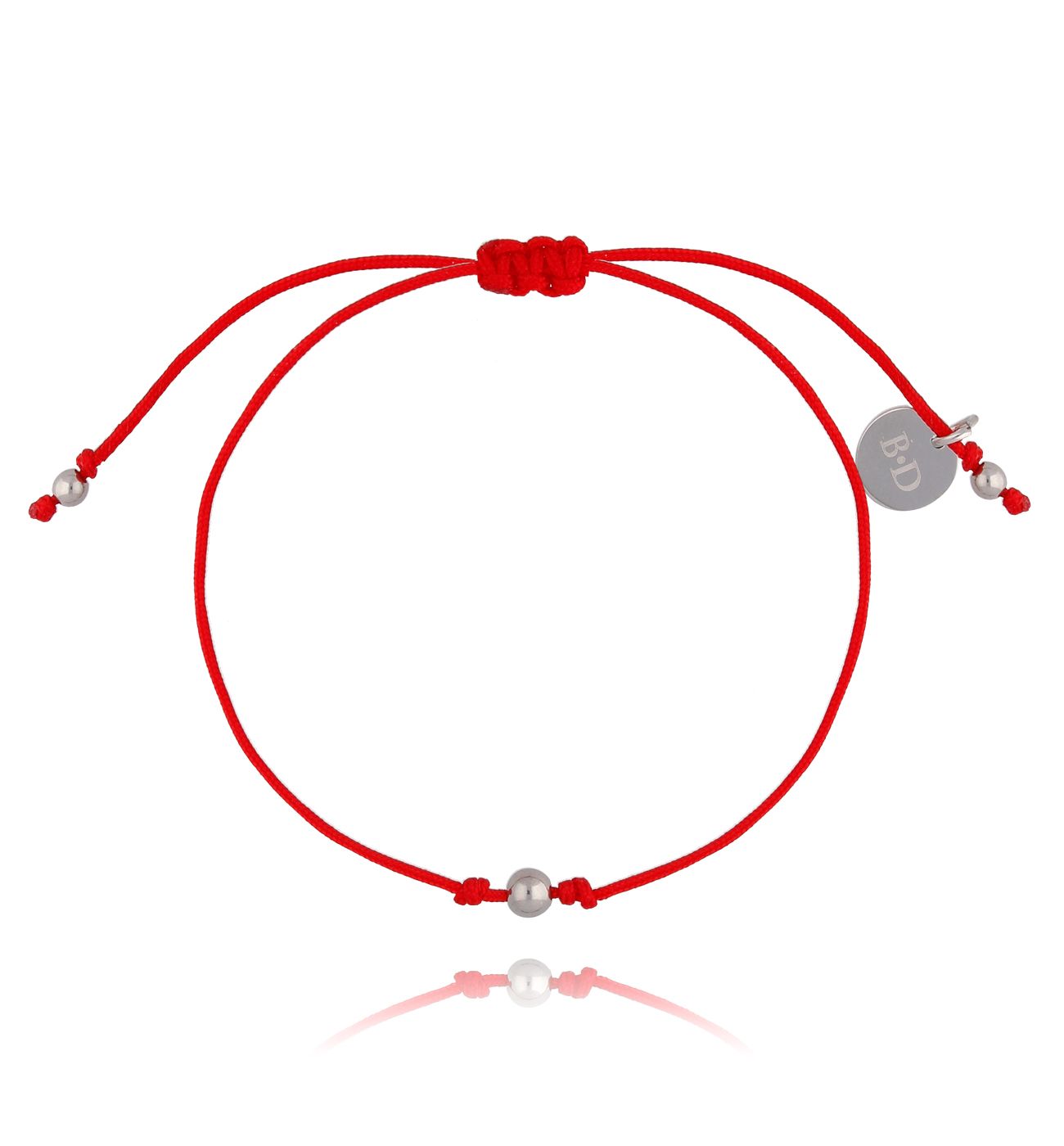 Bransoletka srebrna na szczęście czerwona BGL0463 - By Dziubeka