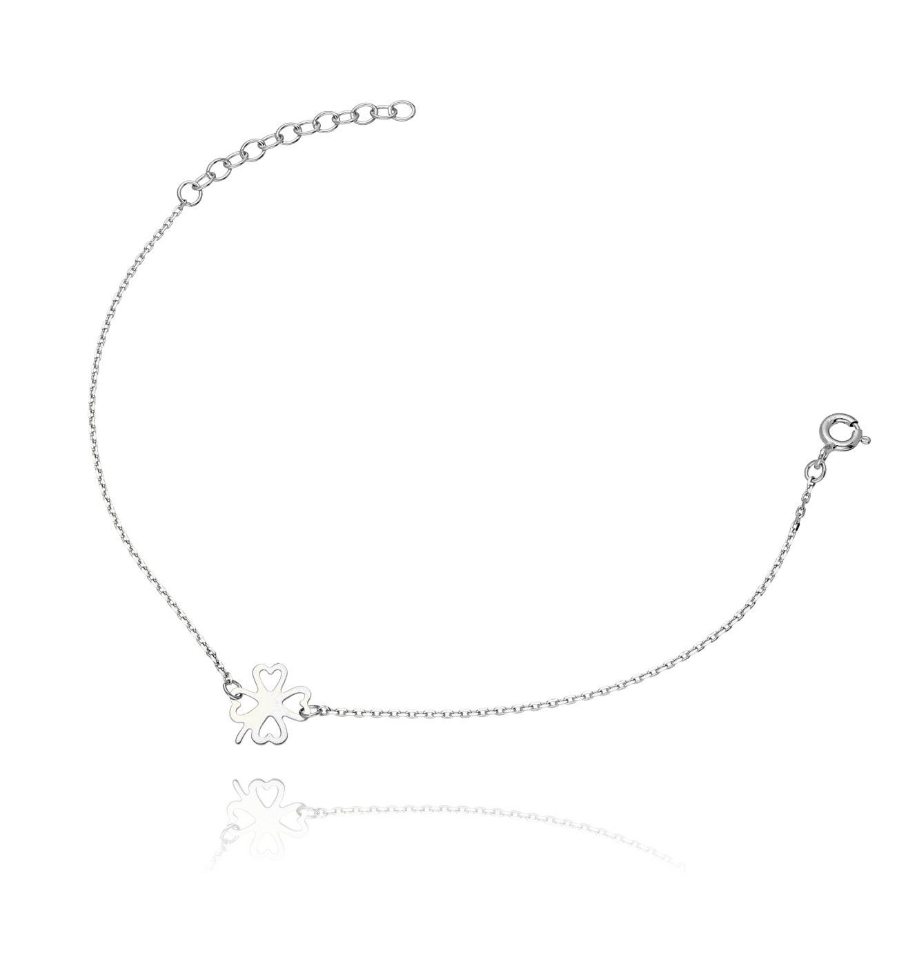 Bransoletka ze srebra koniczynka BSE0006