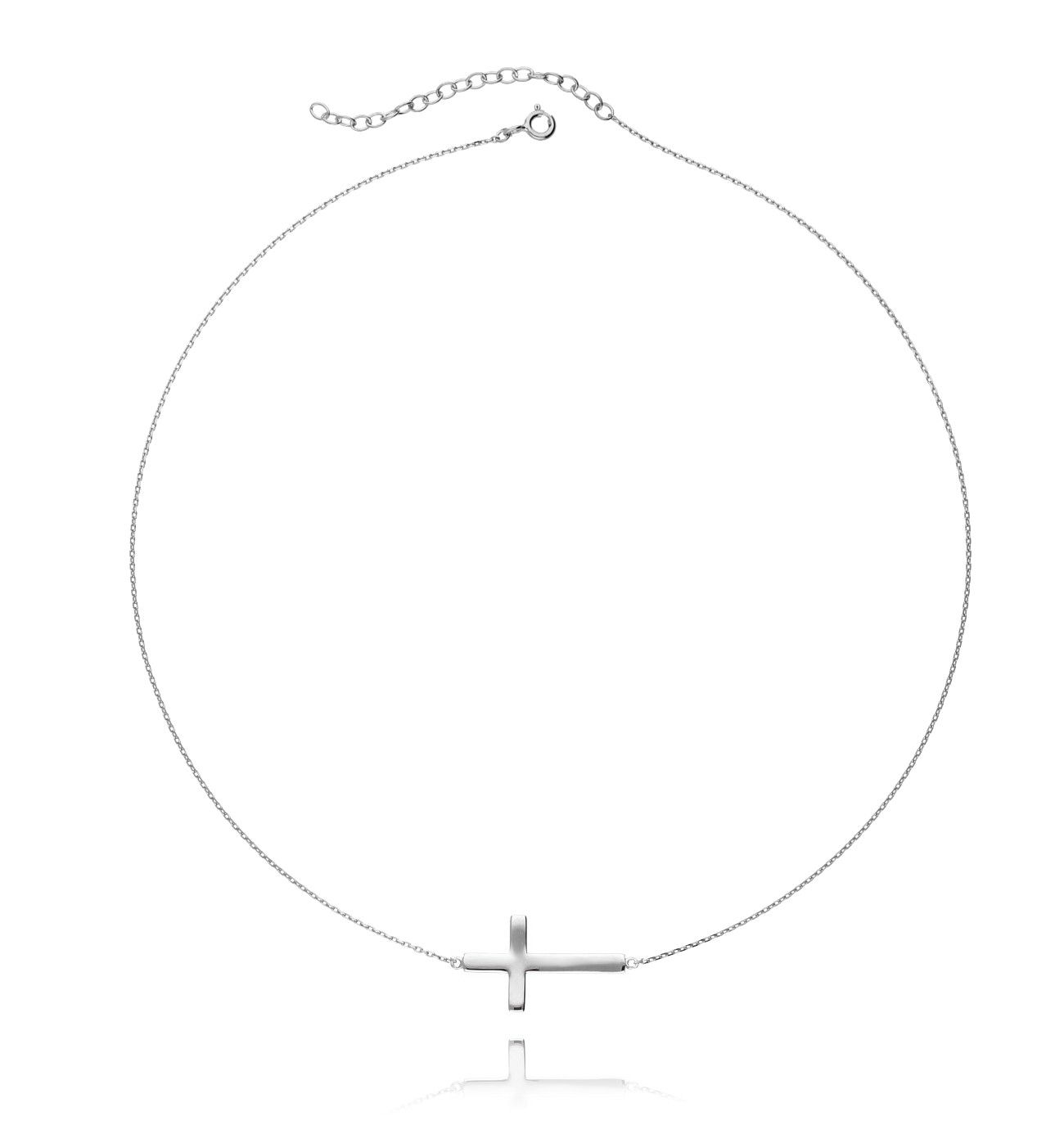 Naszyjnik srebrny z krzyżykiem NSE0031