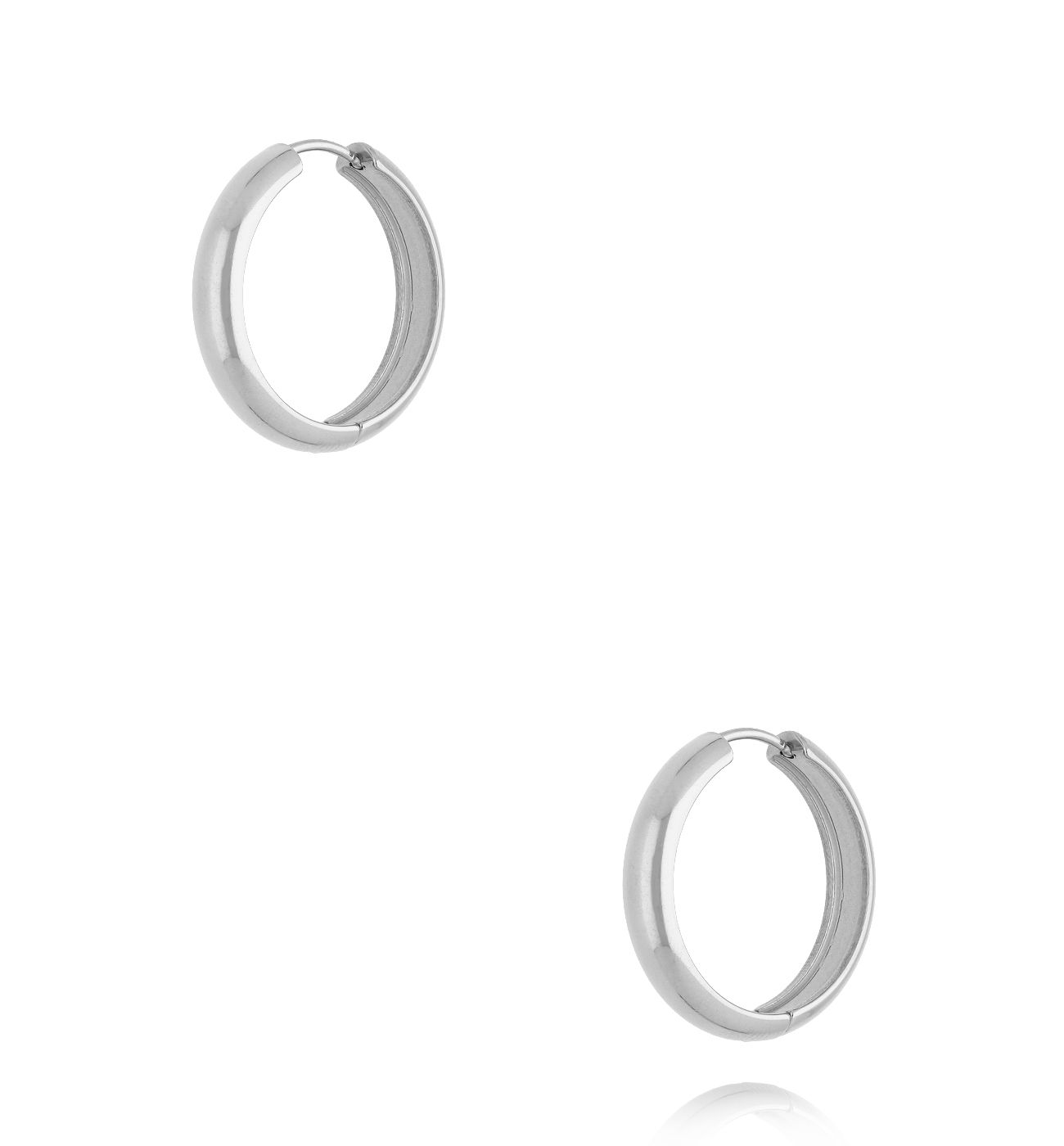 Kolczyki klasyczne kółka srebrne KSY0425 - By Dziubeka