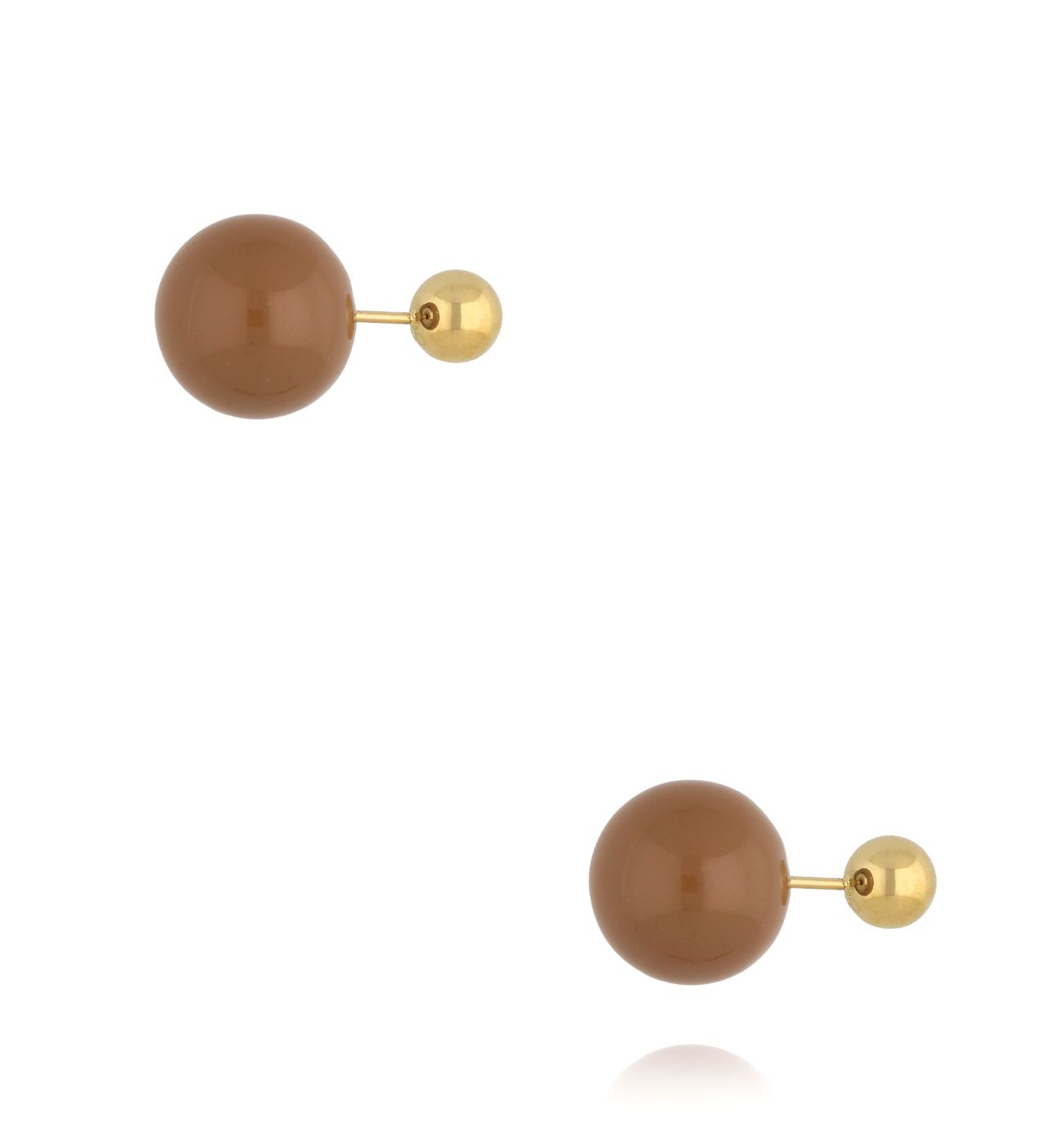 Kolczyk kulki emaliowane Mocha Mousse KSA2407