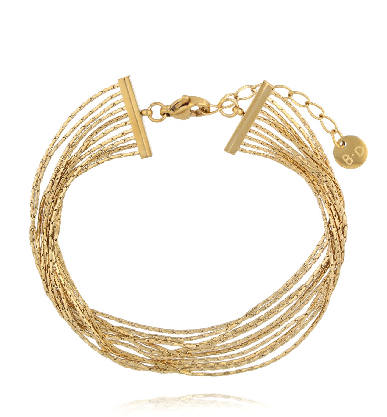 Bransoletka z łańcuszkami złota BSY0365