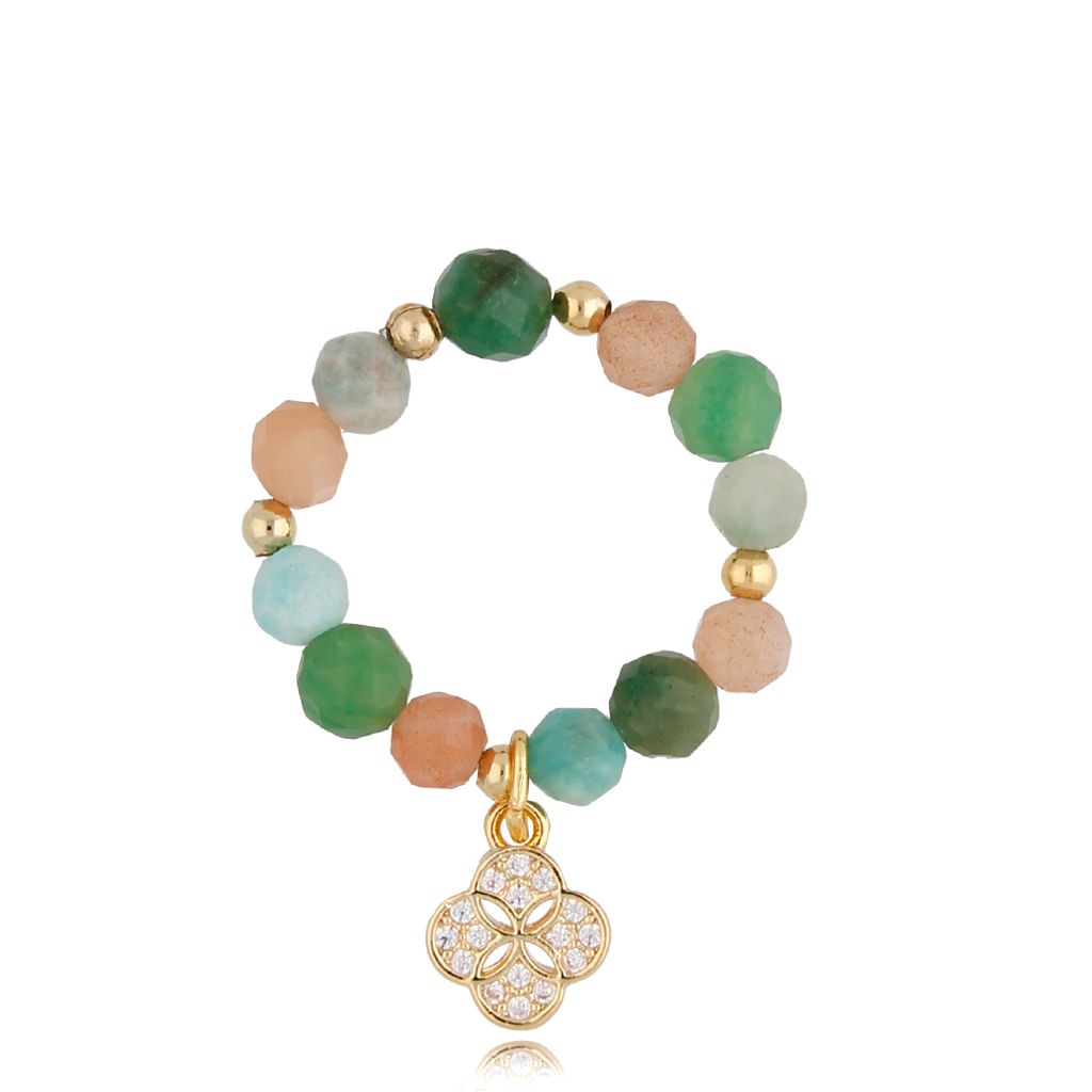 Pierścionek z kamieniem słonecznym i apatytem Rosanne PTW0270