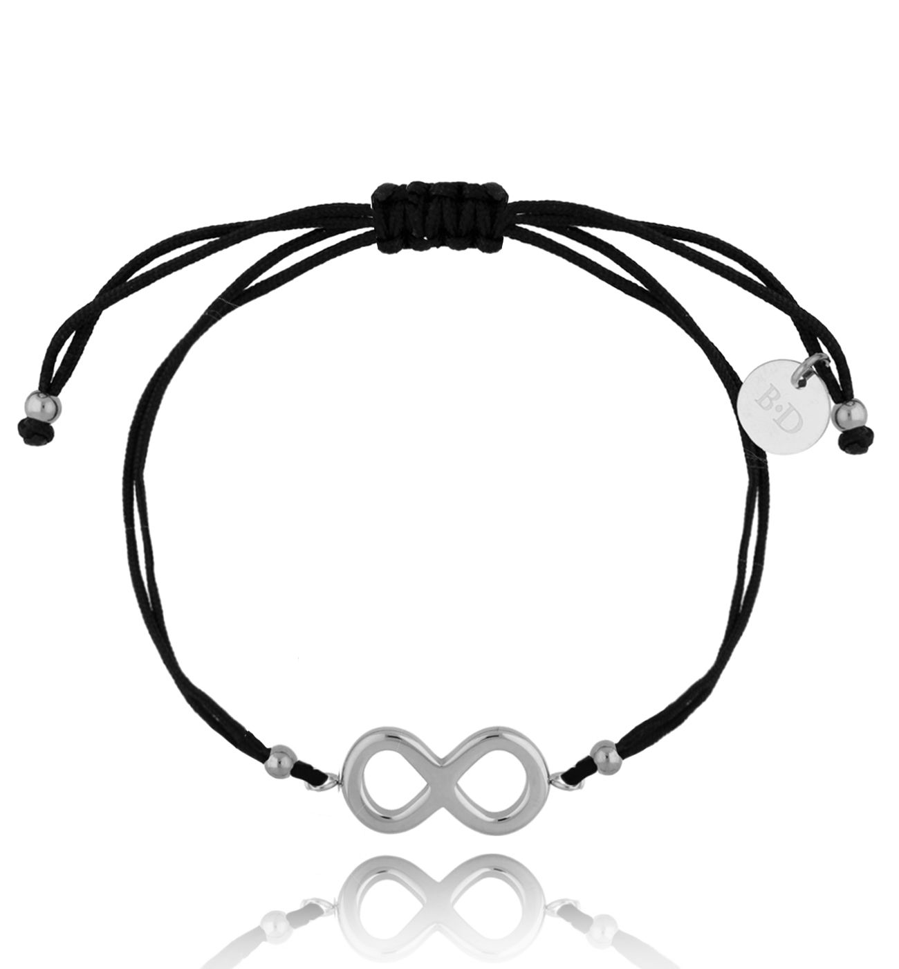 Bransoletka czarno-srebrna z nieskończonością Galaxy BGL0539