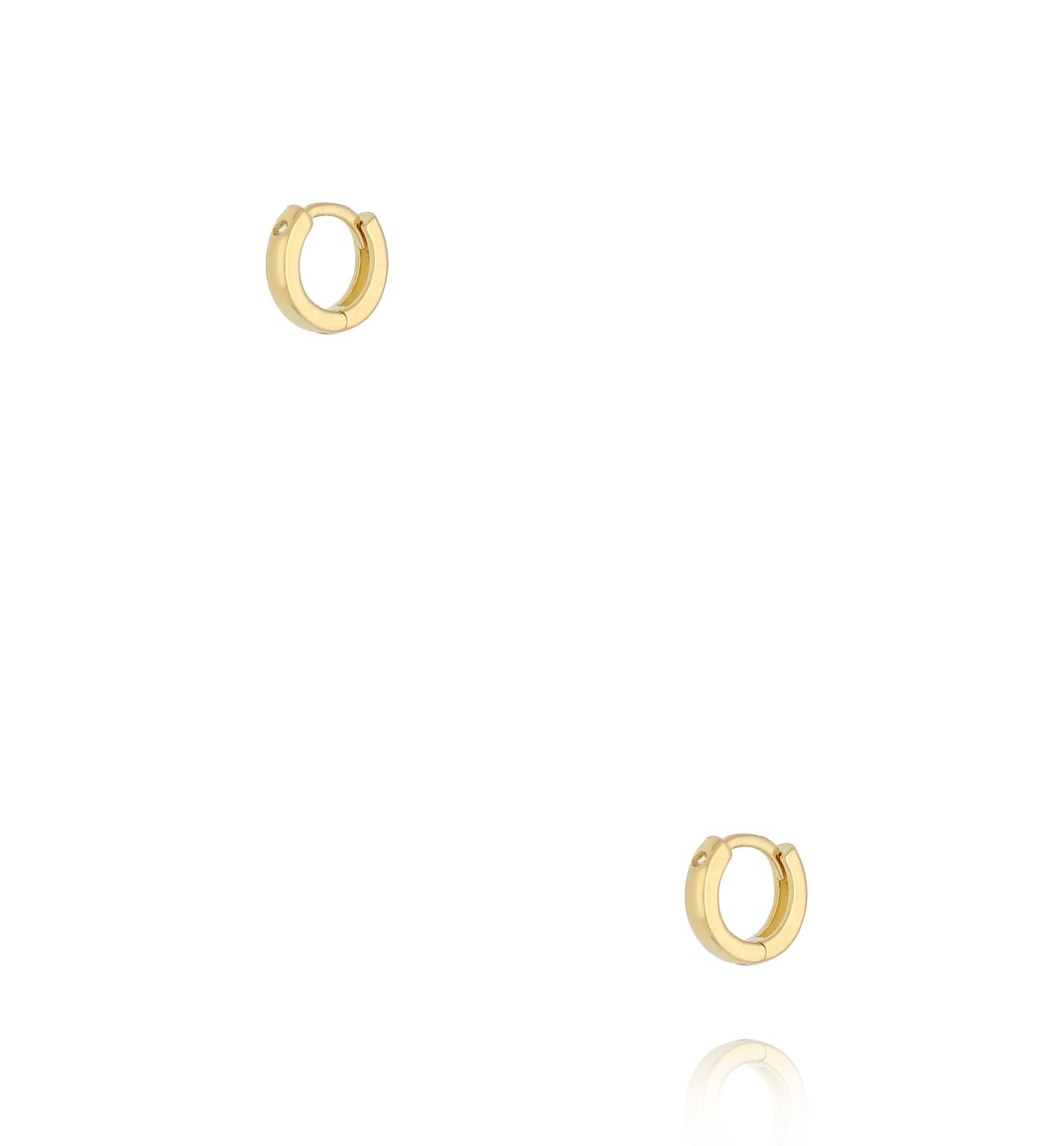 Kolczyki małe koła, złocone KCA0068