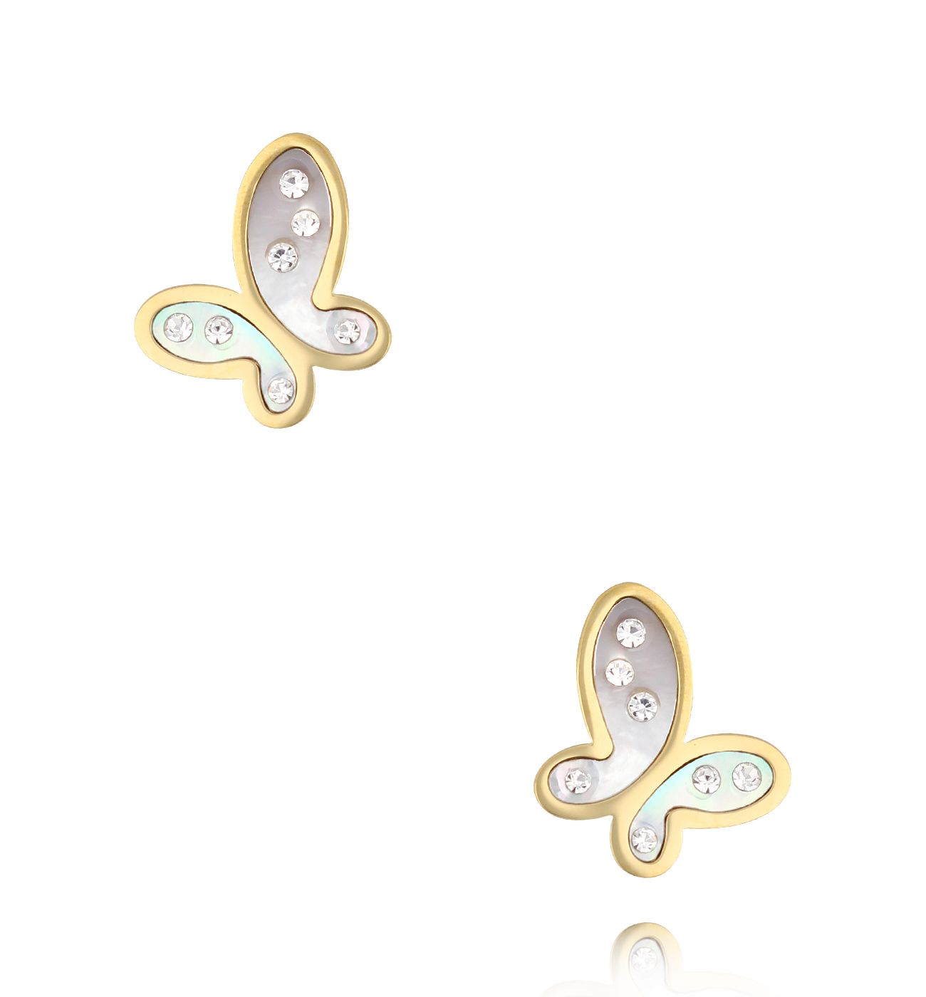 Kolczyki z motylkami złote Luce di Napoli - By Dziubeka