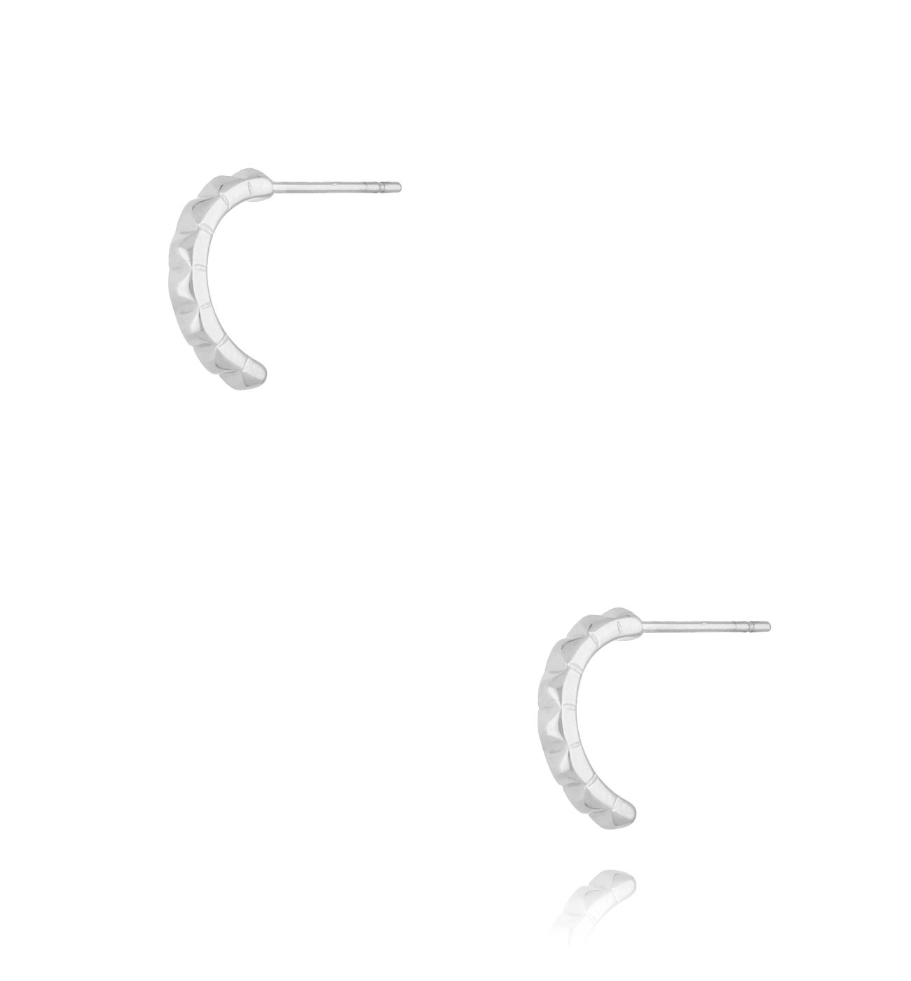 Kolczyki srebrne karbowane KSA1862